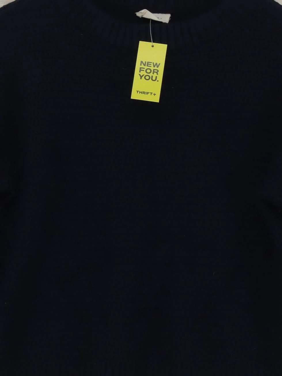 Poetry Women's Jumper UK 12 Blue 100% Wool Crew Neck Pullover - Image 3