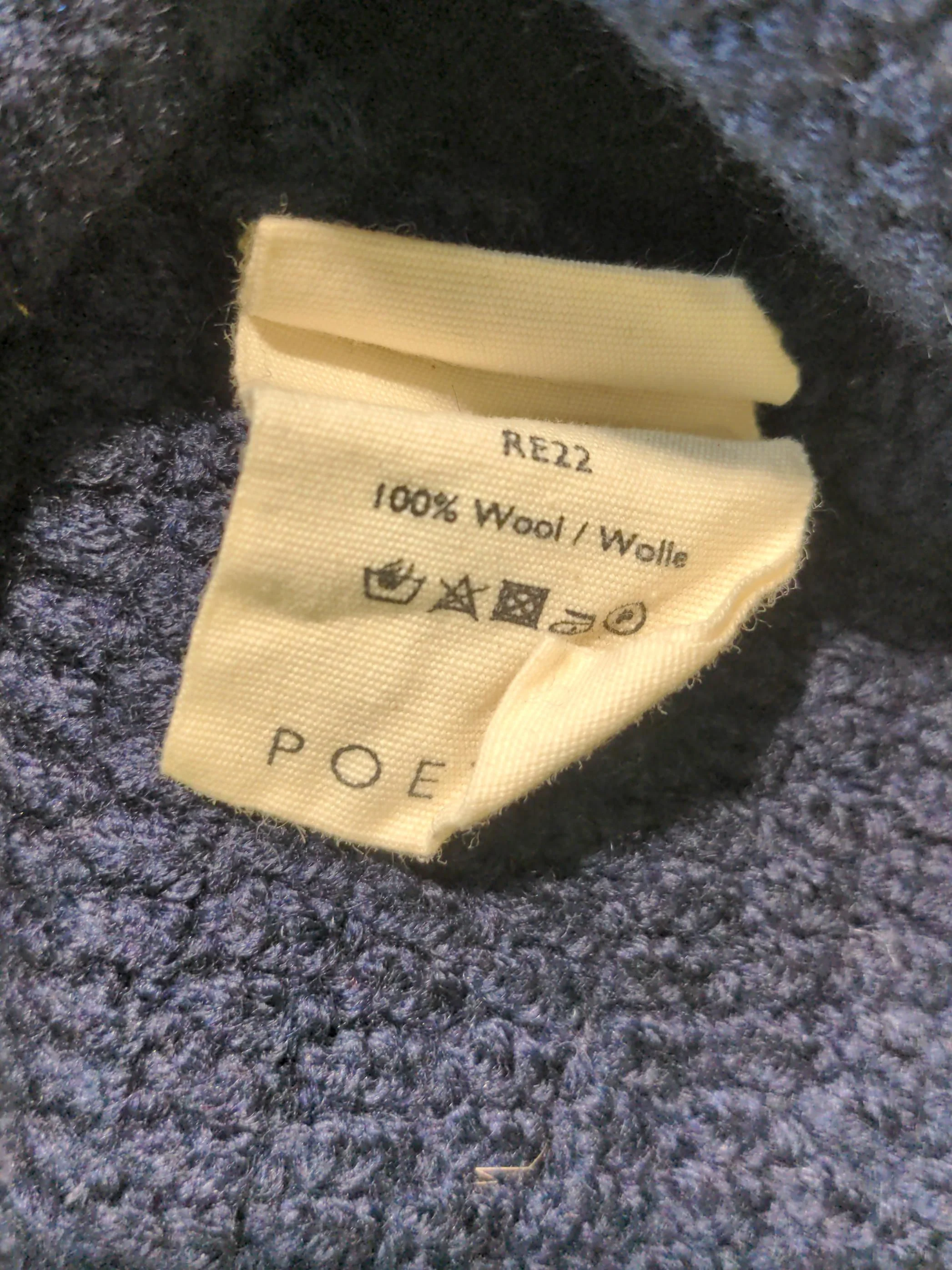 Poetry Women's Jumper UK 12 Blue 100% Wool Crew Neck Pullover - Image 6