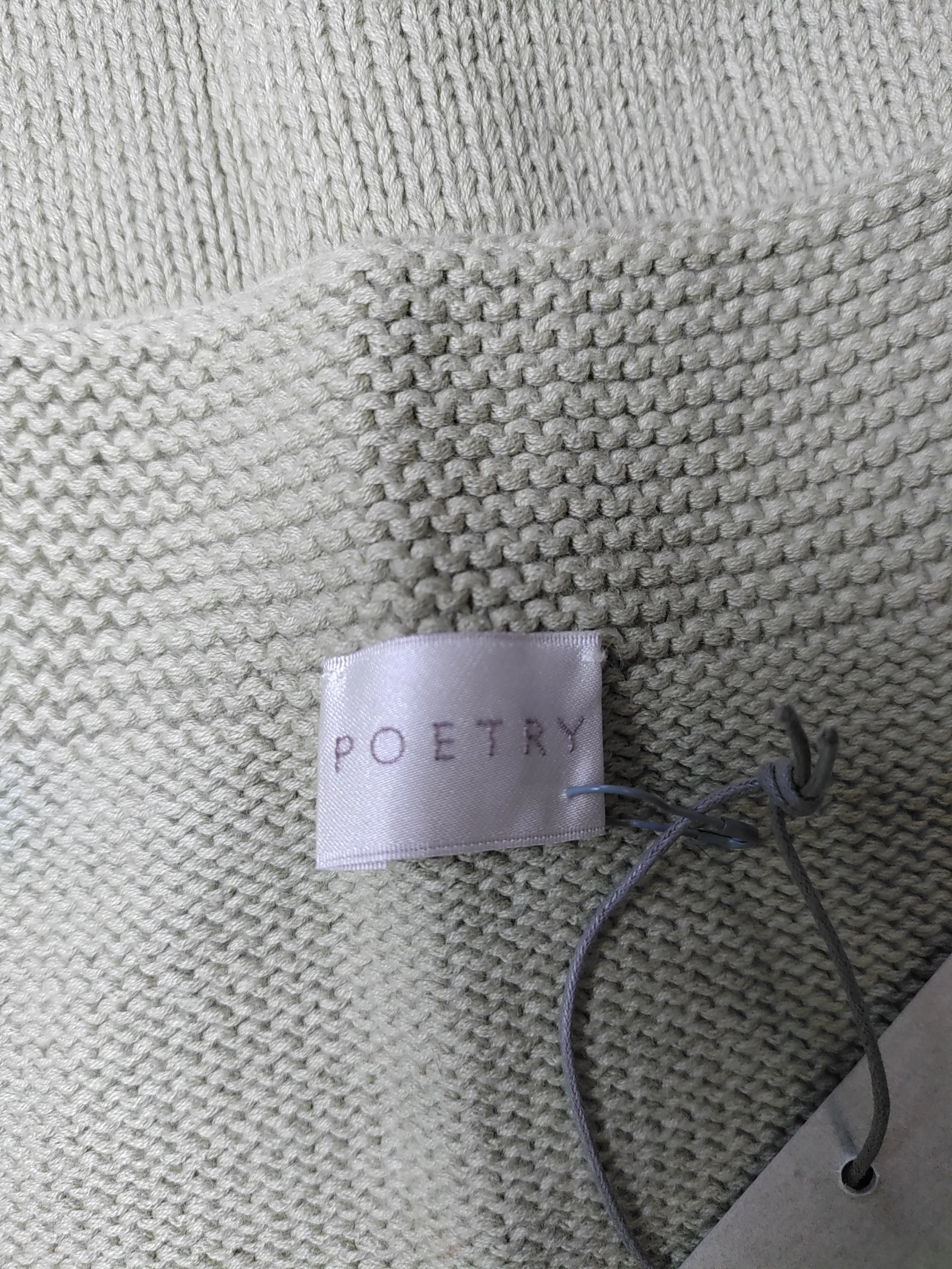 Poetry Women's Jumper UK 14 Green 100% Cotton V-Neck Vest - Image 5