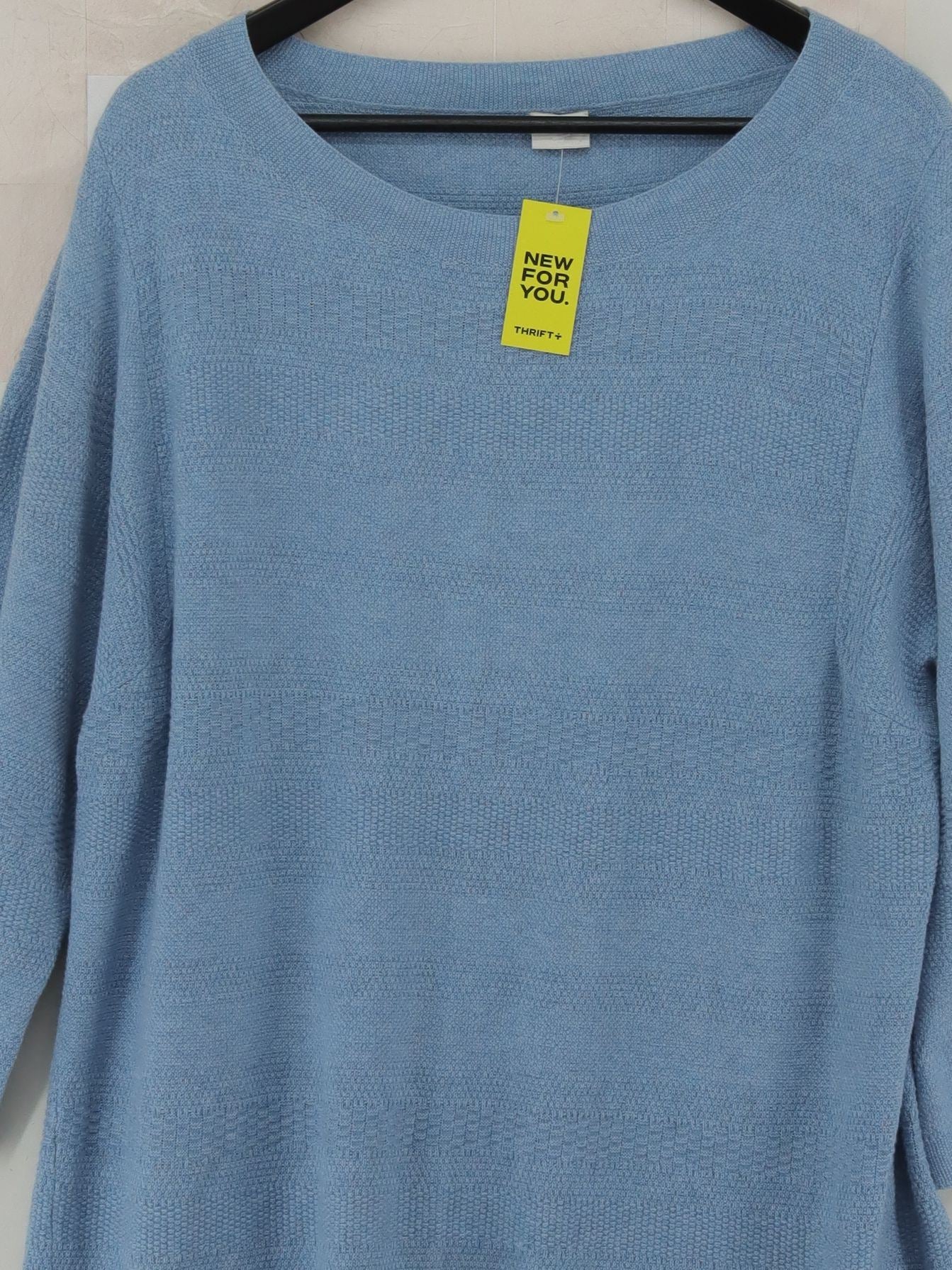 Poetry Women's Jumper UK 16 Blue 100% Cotton Round Neck Pullover - Image 3