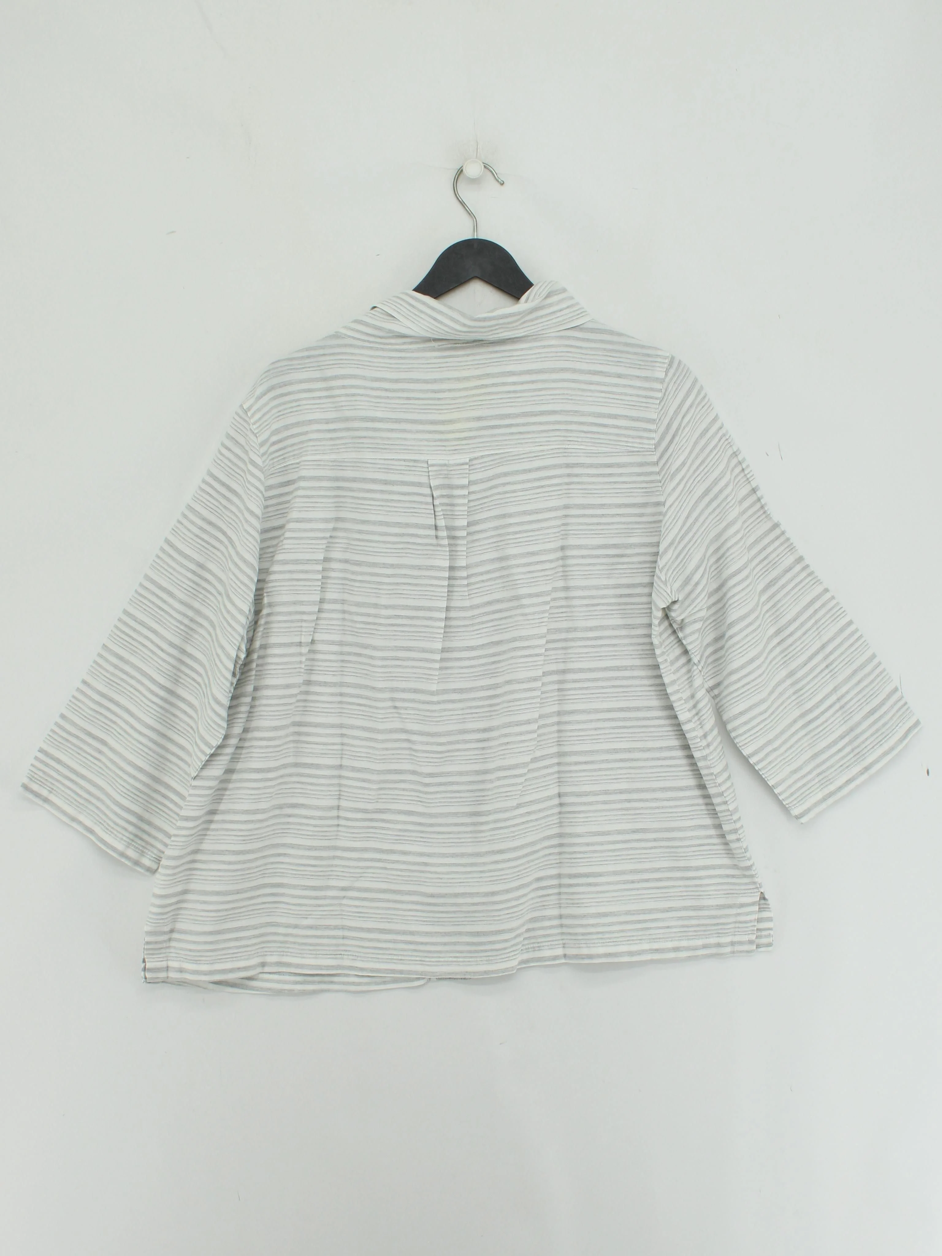 Poetry Women's Top UK 18 White Cotton with Linen Basic - Image 2