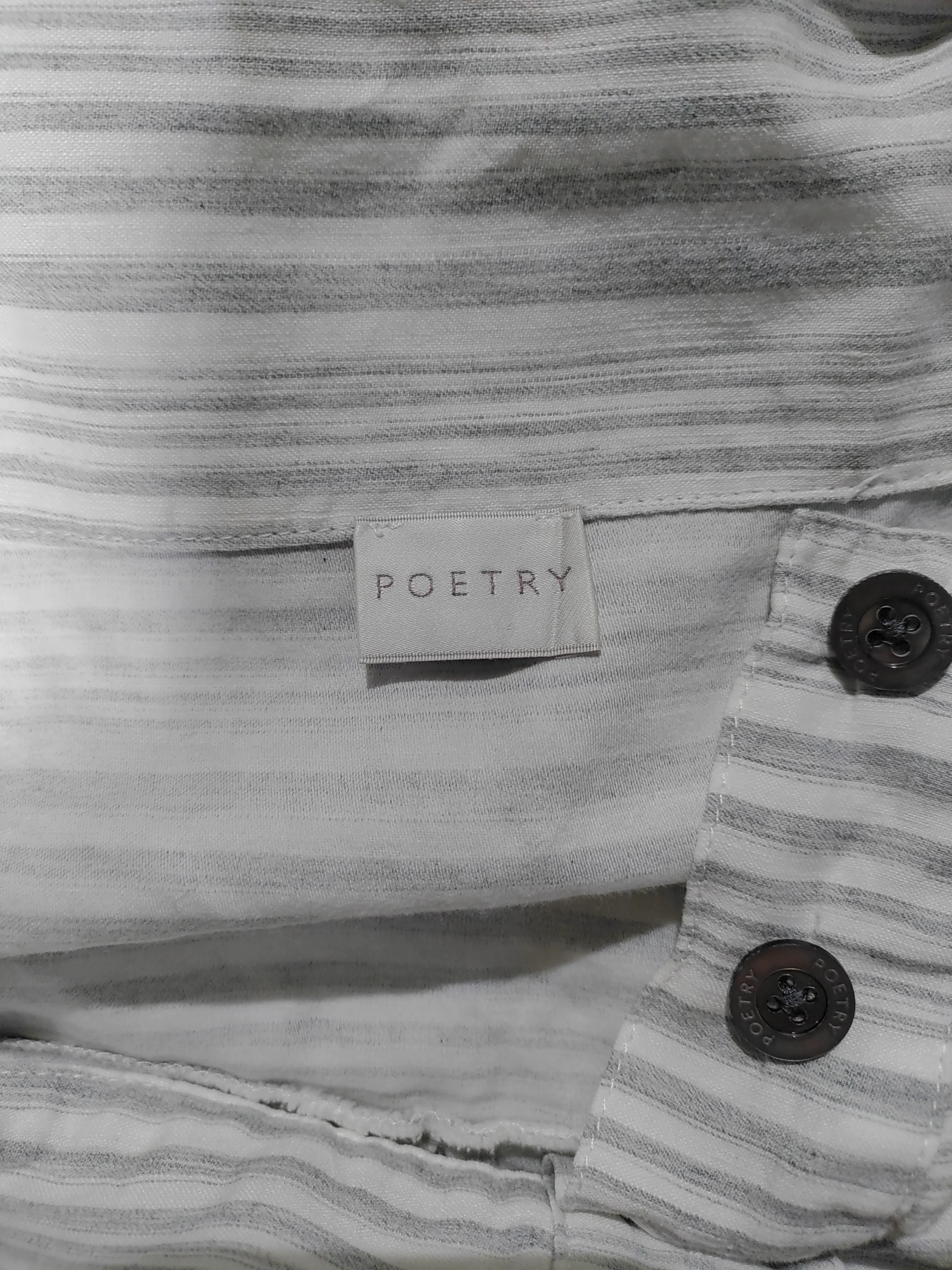 Poetry Women's Top UK 18 White Cotton with Linen Basic - Image 5