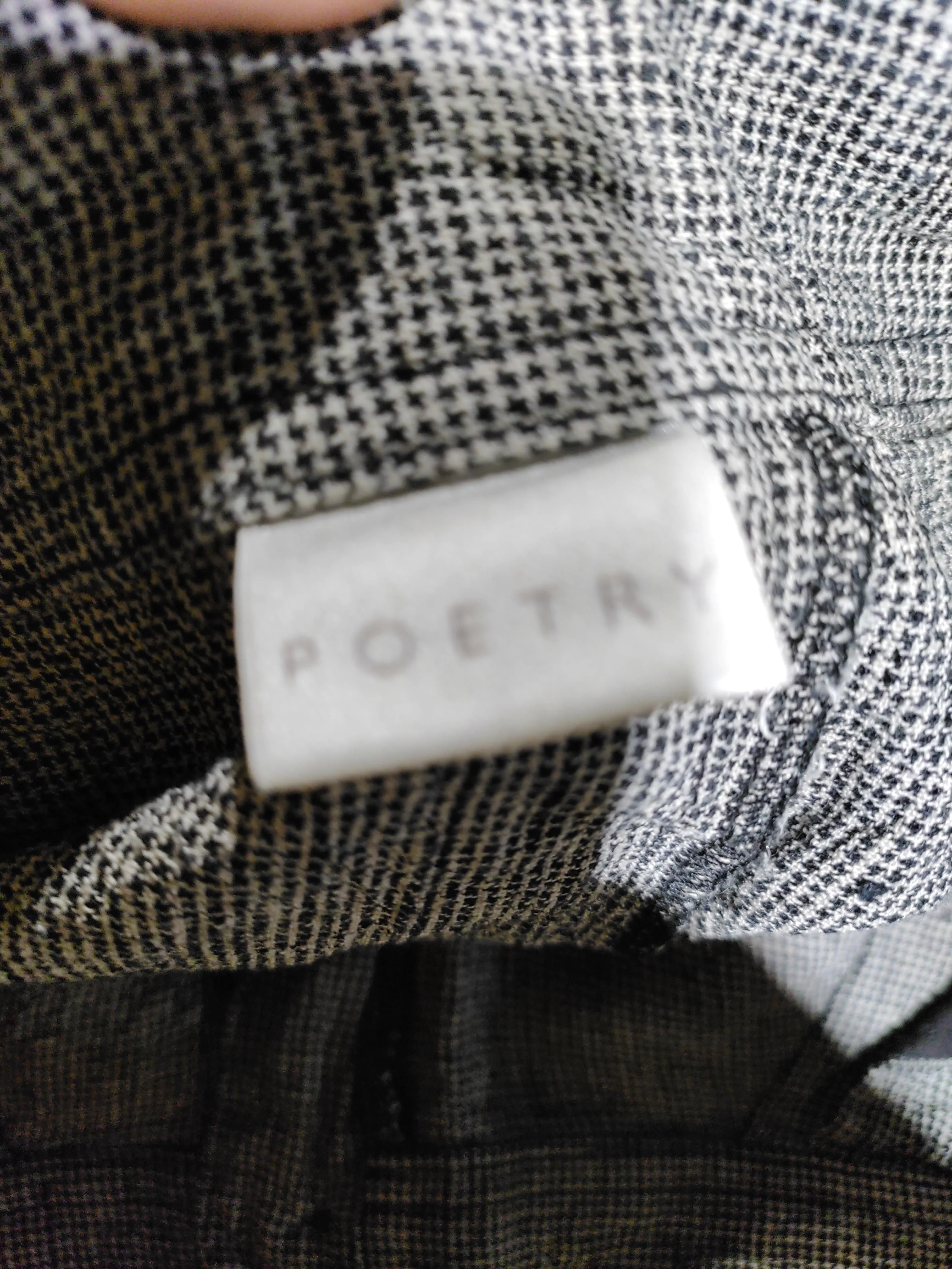 Poetry Women's Trousers UK 14 Grey Linen with Cotton Wide-Leg Cropped - Image 5