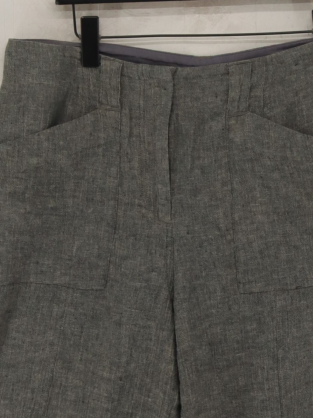Poetry Women's Trousers UK 16 Grey 100% Other Wide-Leg Cropped - Image 3
