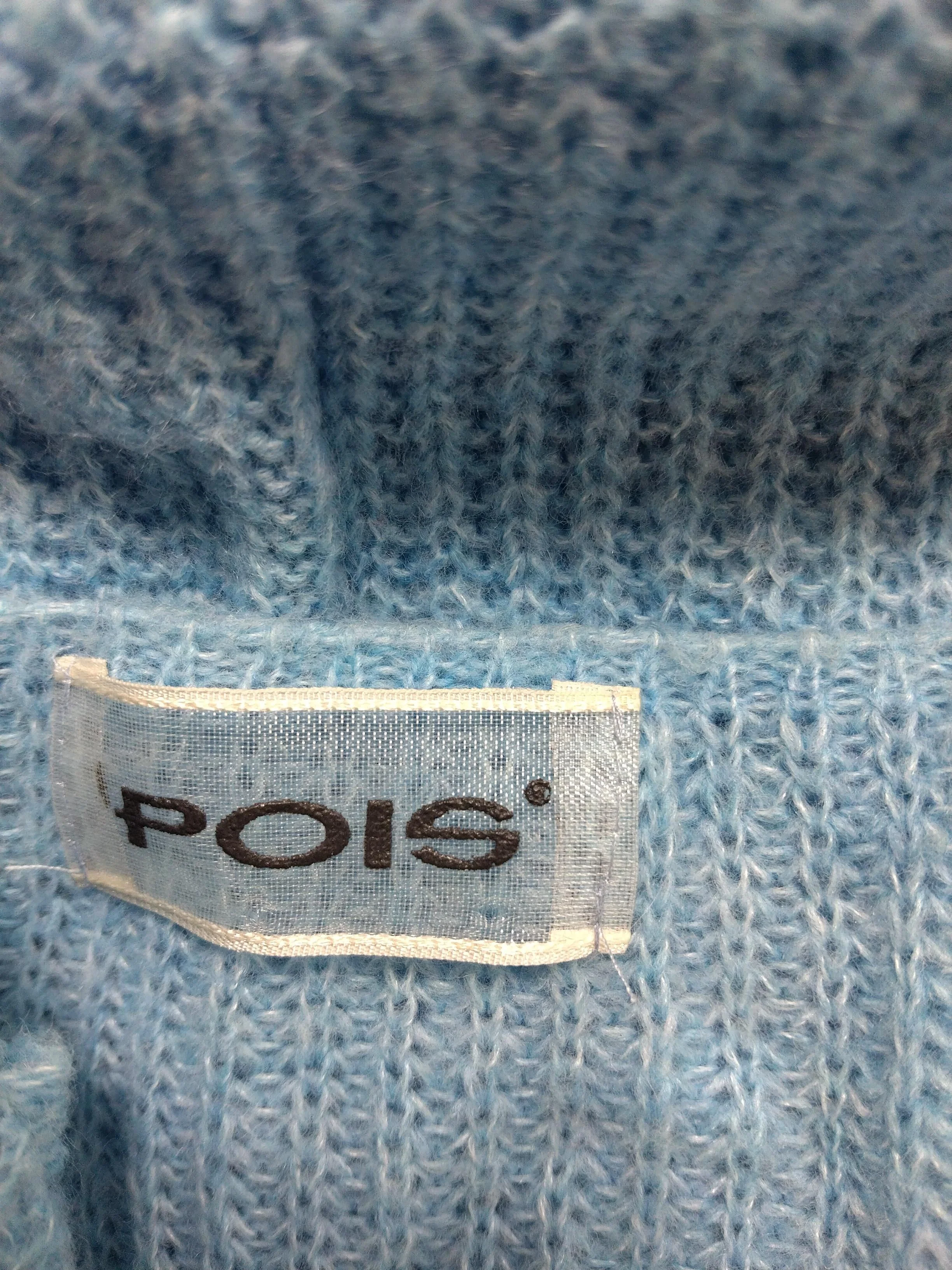 Pois Women's Jumper M Blue Acrylic with Polyamide, Viscose, Wool V-Neck Pullover - Image 6