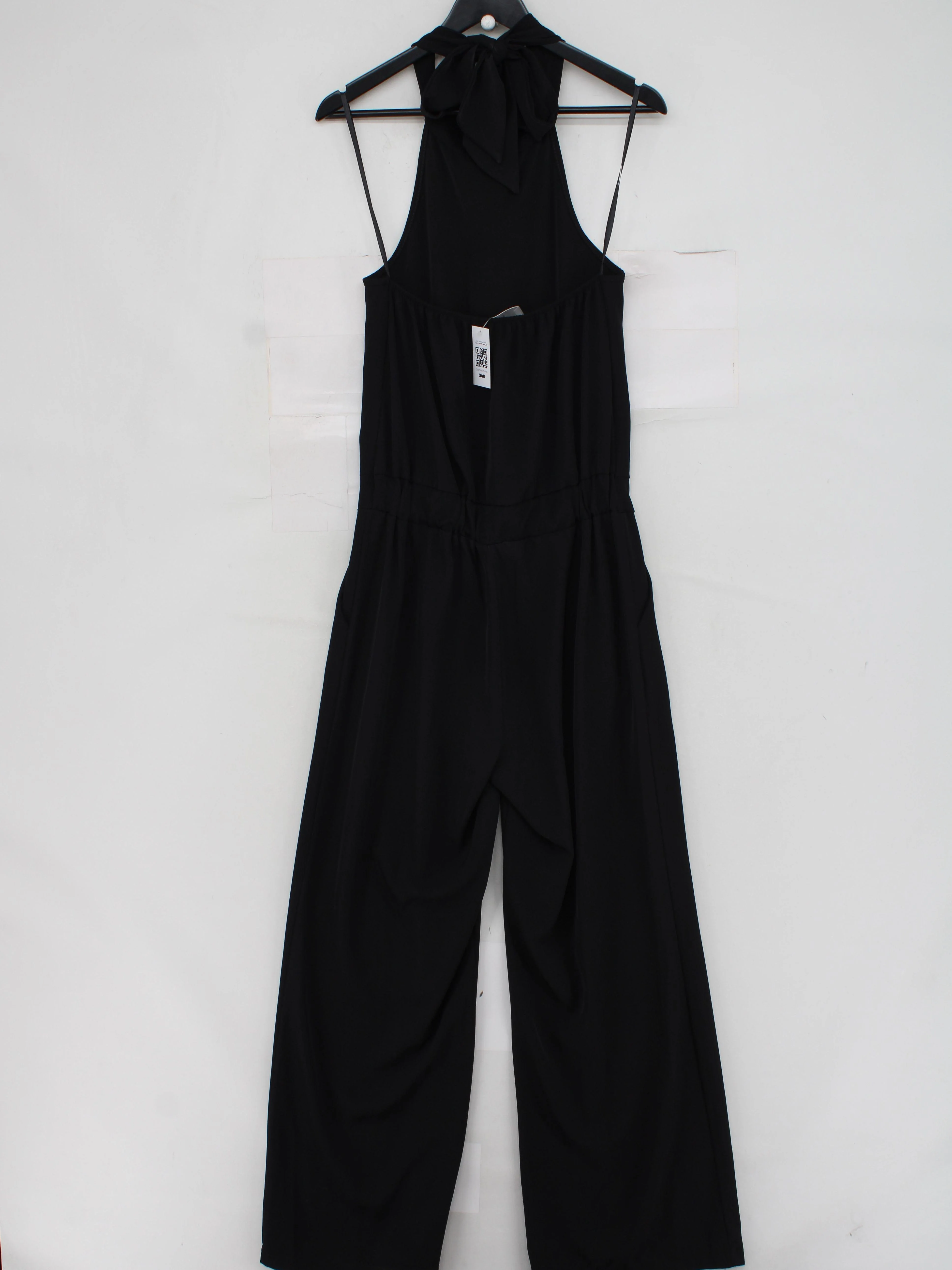 Pois Women's Jumpsuit Black Polyester with Elastane Wide-Leg Jumpsuit - Image 2