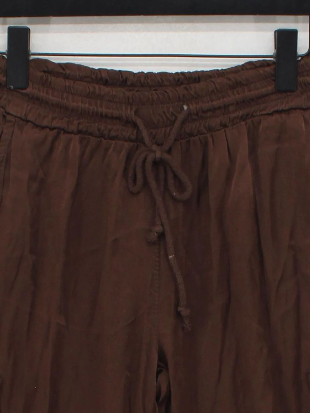 Pois Women's Sports Bottoms S Brown Viscose with Elastane Tapered Sweatpants - Image 3