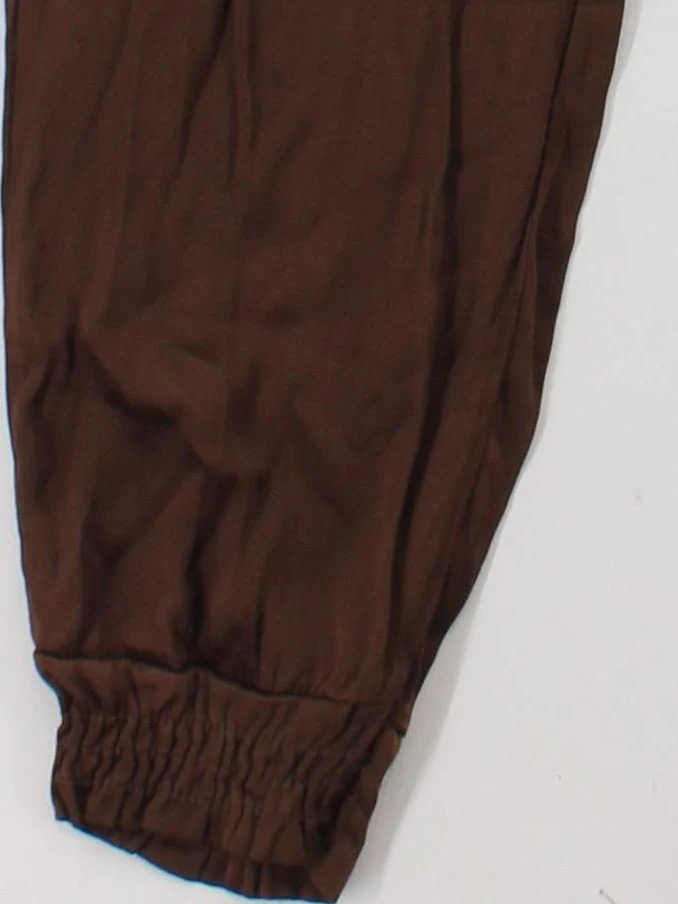 Pois Women's Sports Bottoms S Brown Viscose with Elastane Tapered Sweatpants - Image 4