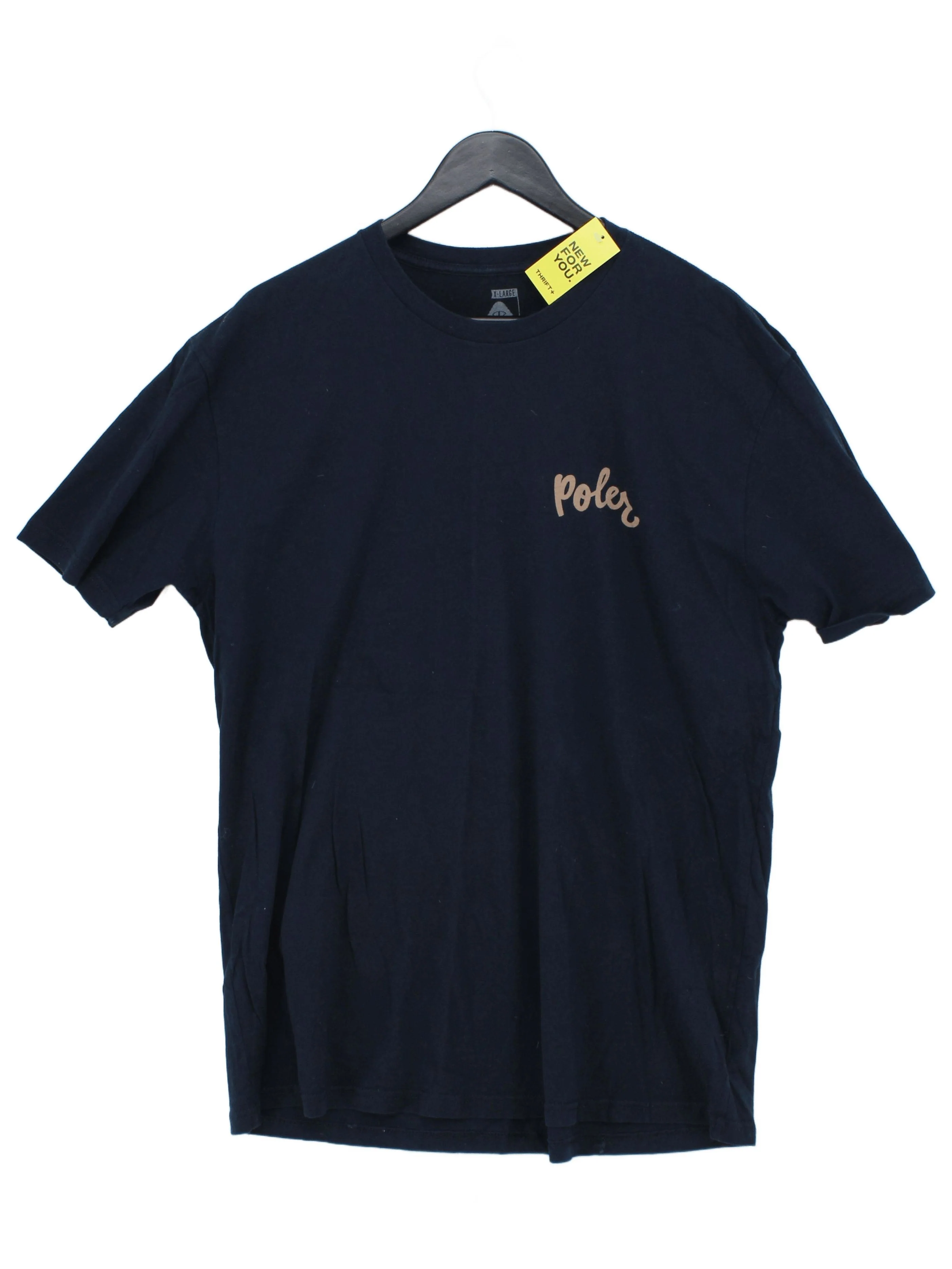 POLER Men's T-Shirt XL Blue Graphic 100% Cotton Basic