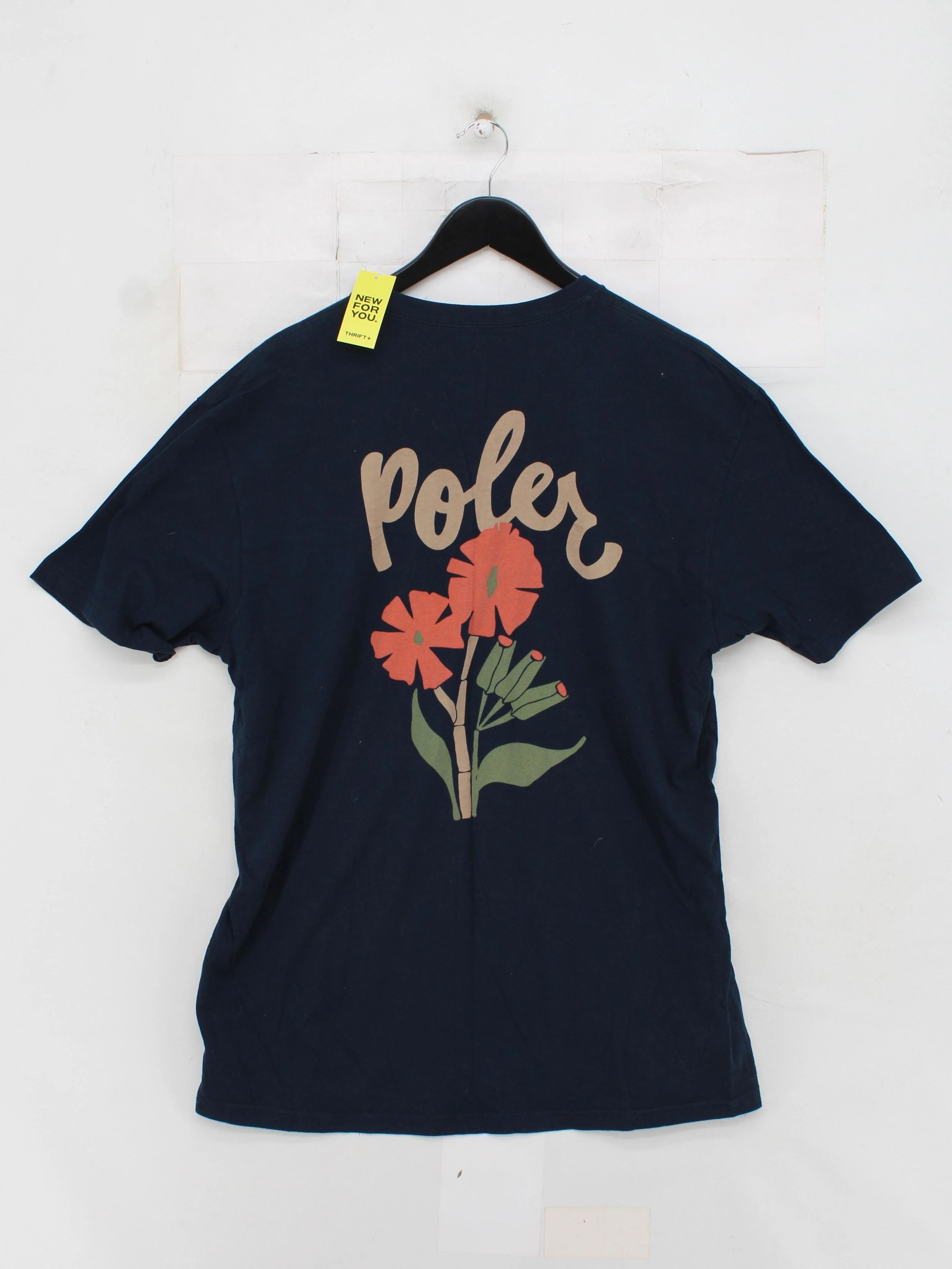 POLER Men's T-Shirt XL Blue Graphic 100% Cotton Basic - Image 2