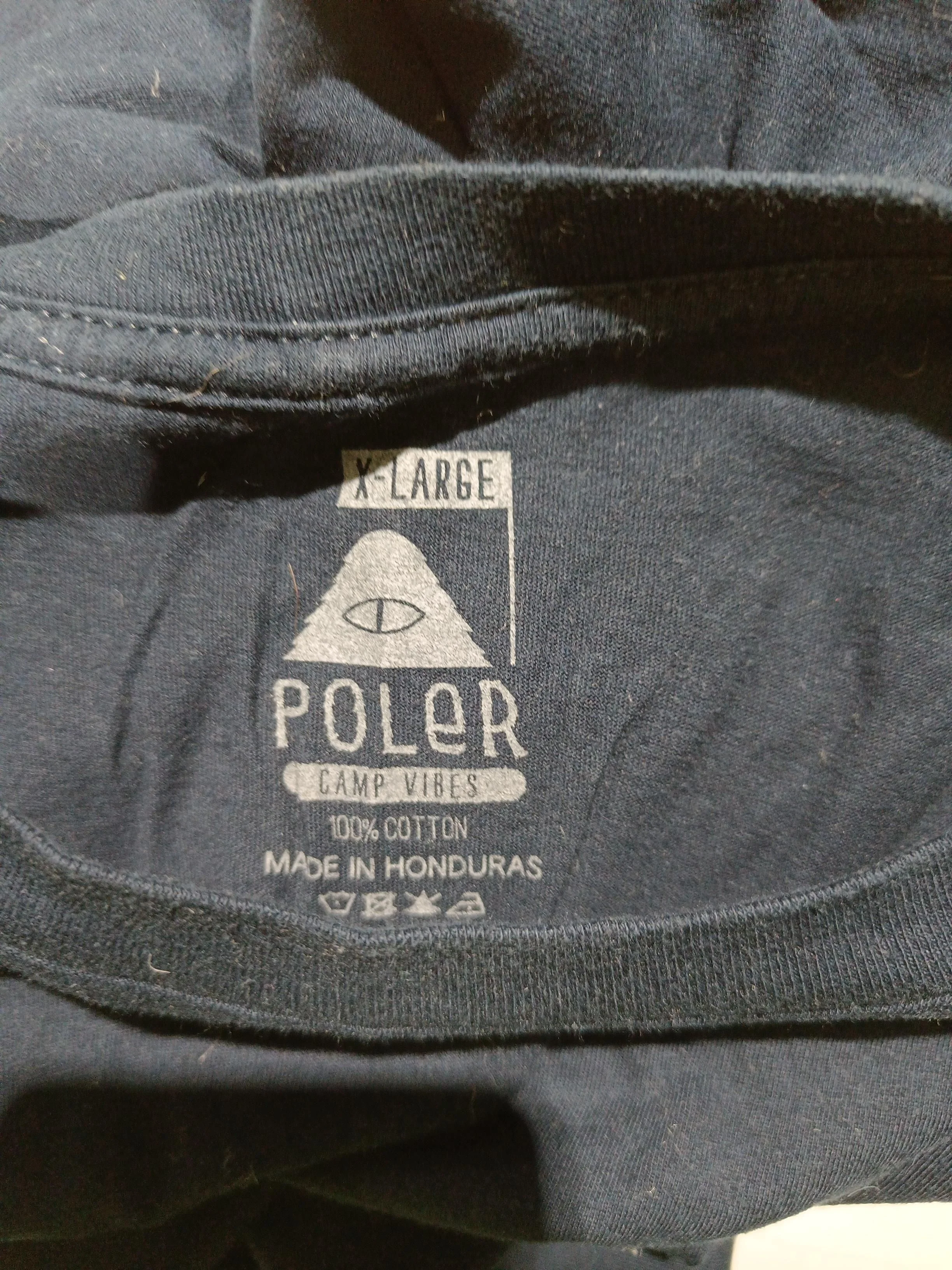 POLER Men's T-Shirt XL Blue Graphic 100% Cotton Basic - Image 6