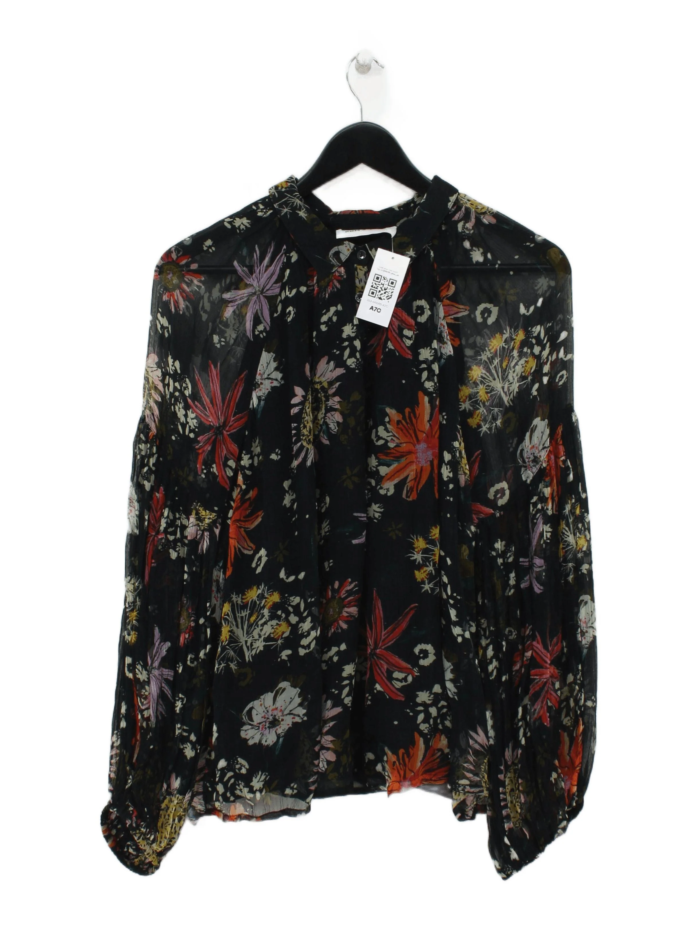 POM Amsterdam Women's Blouse L Black 100% Viscose Basic