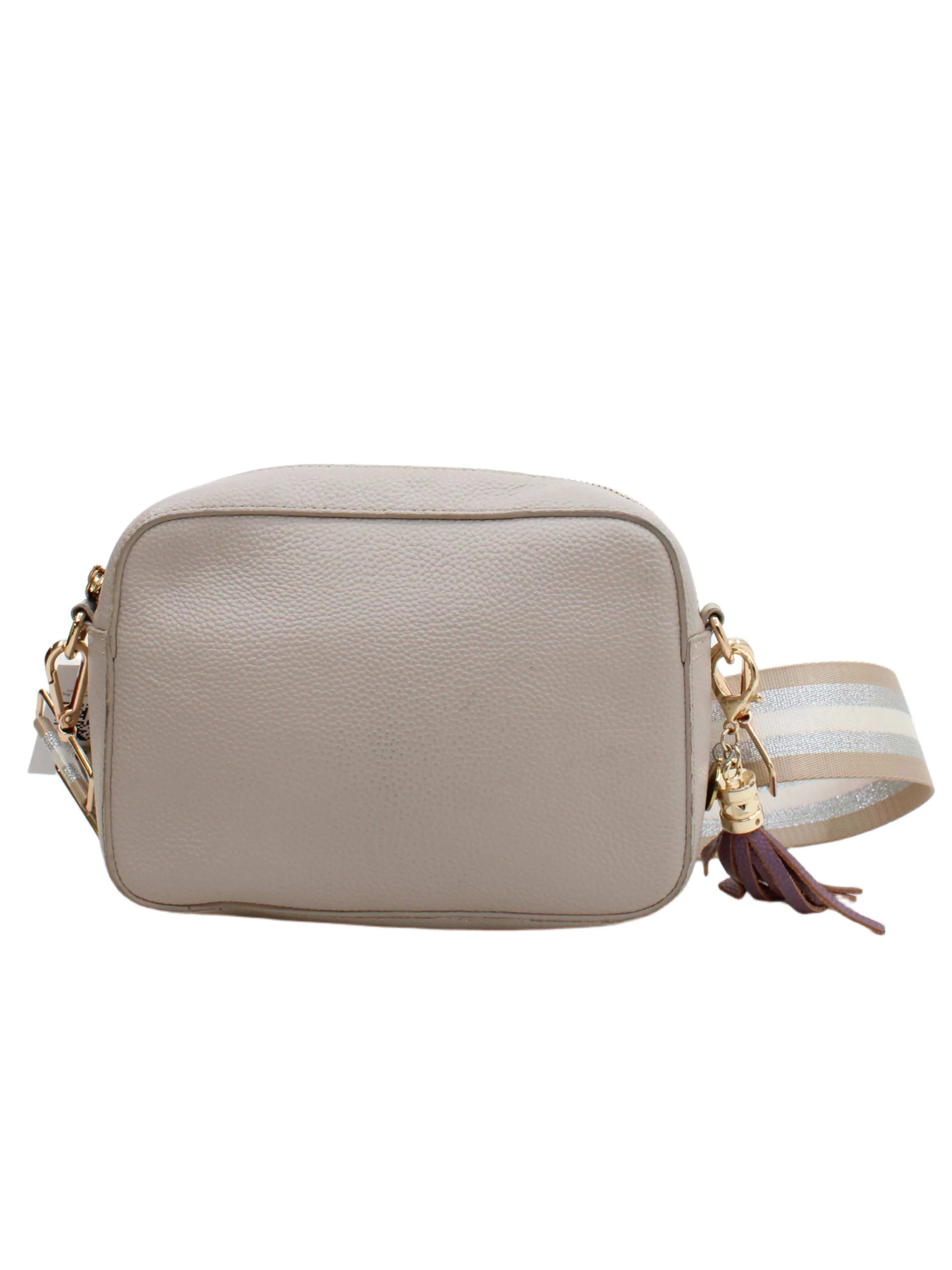 Pom Pom London Women's Bag Cream 100% Leather Crossbody