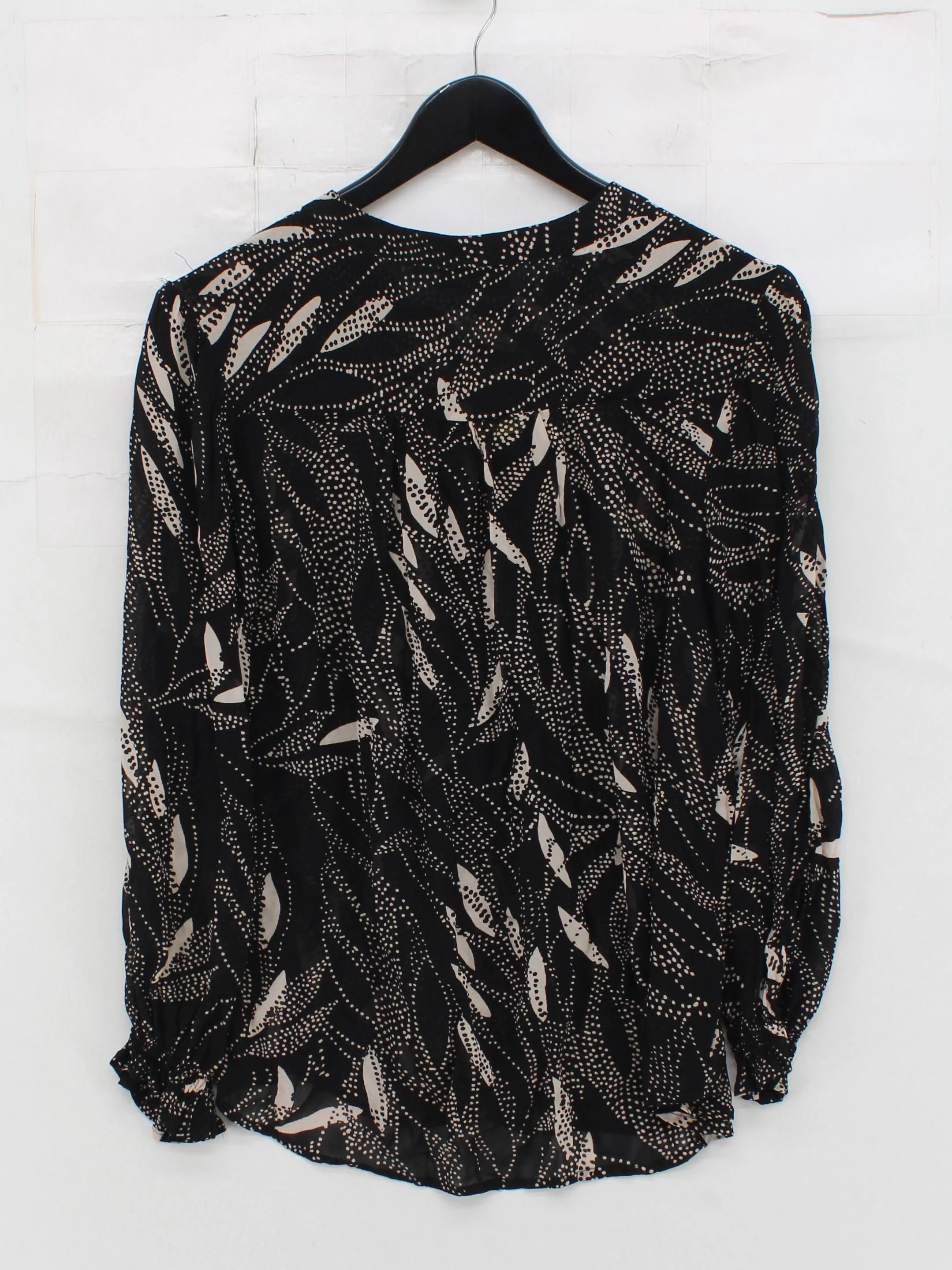 Pomodoro Women's Blouse S Black 100% Other Long Sleeve Collared Basic - Image 2