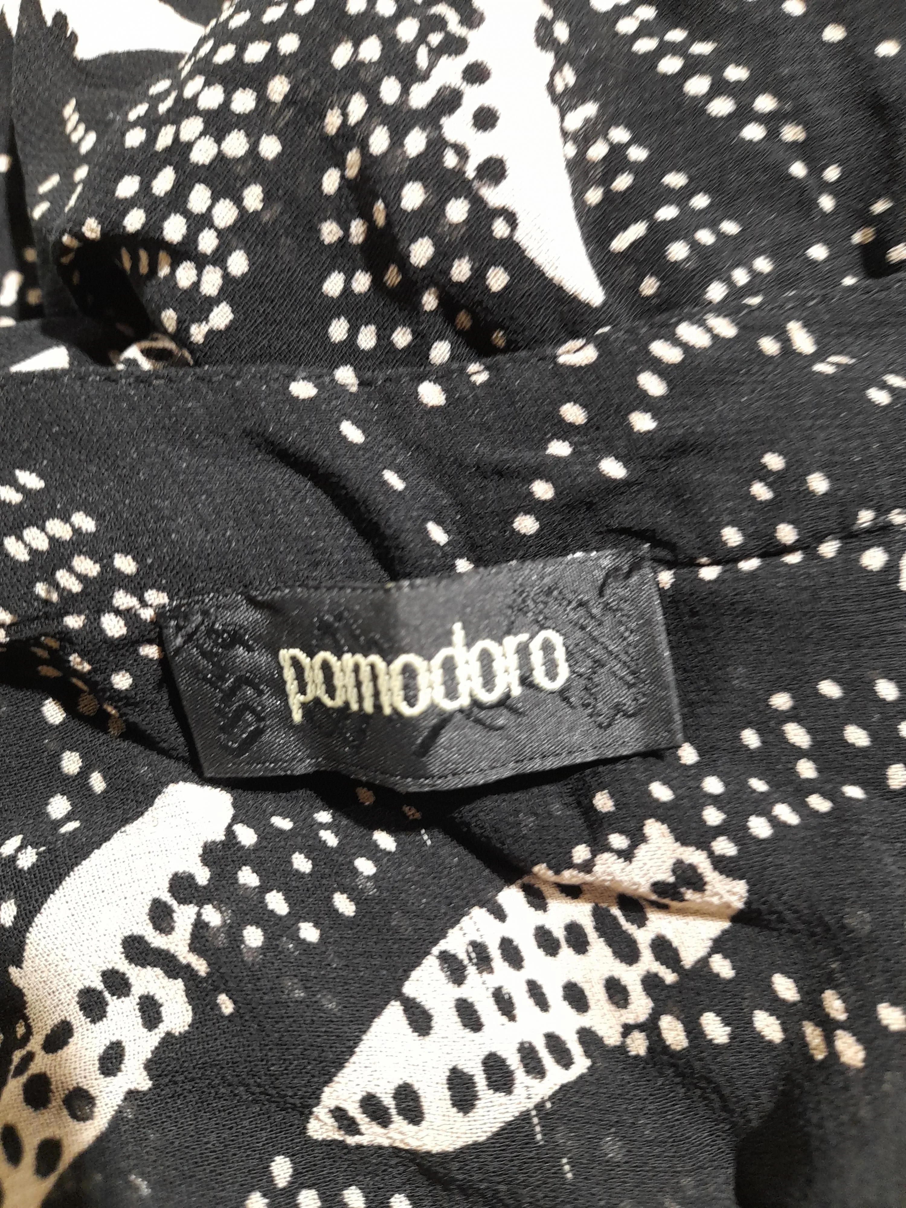 Pomodoro Women's Blouse S Black 100% Other Long Sleeve Collared Basic - Image 5