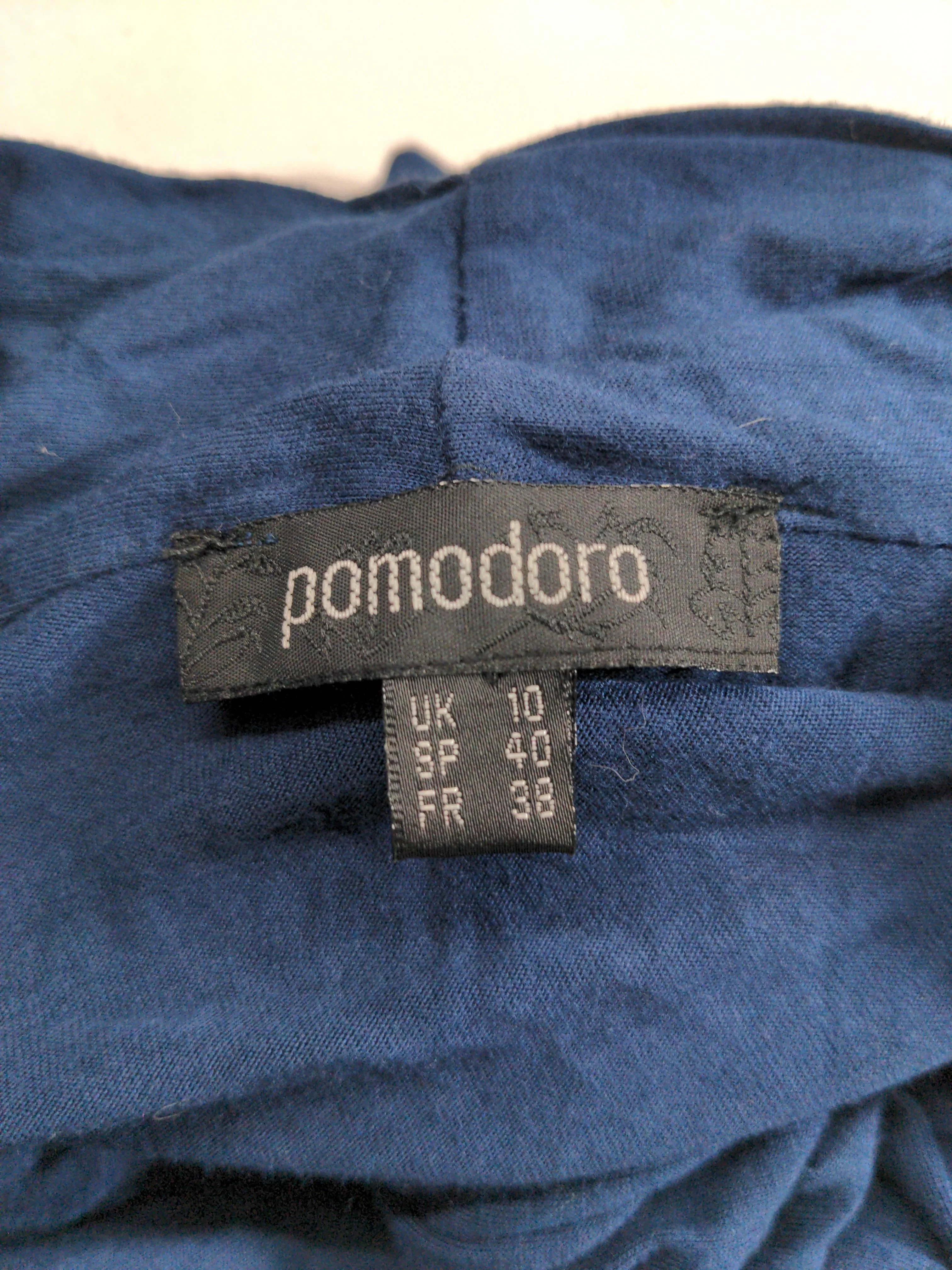 Pomodoro Women's Cardigan S Blue 100% Viscose V-Neck Cardigan - Image 5