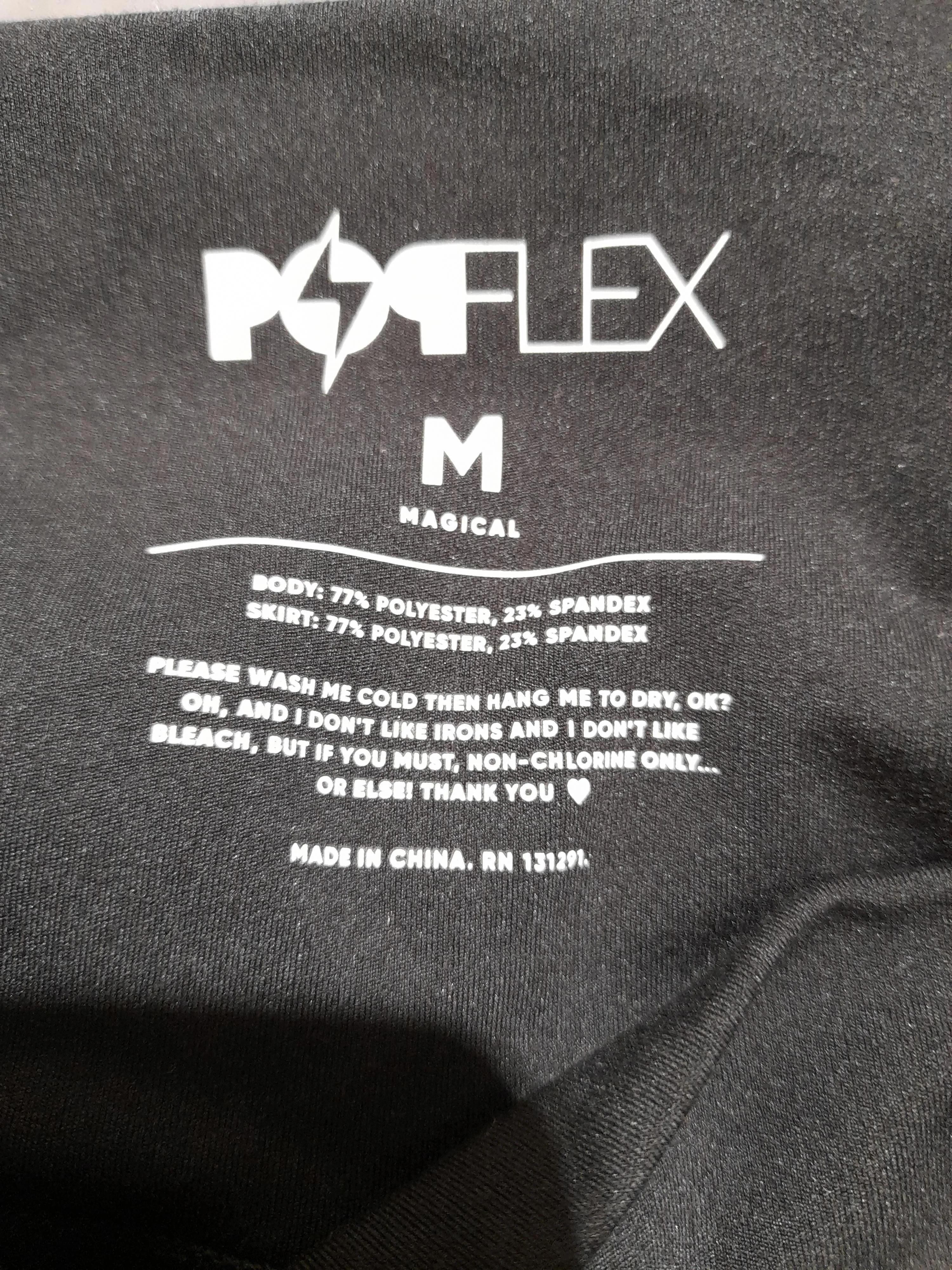 POPFLEX Women's Mini Skirt M Black Polyester with Spandex Short Mini - Image 5