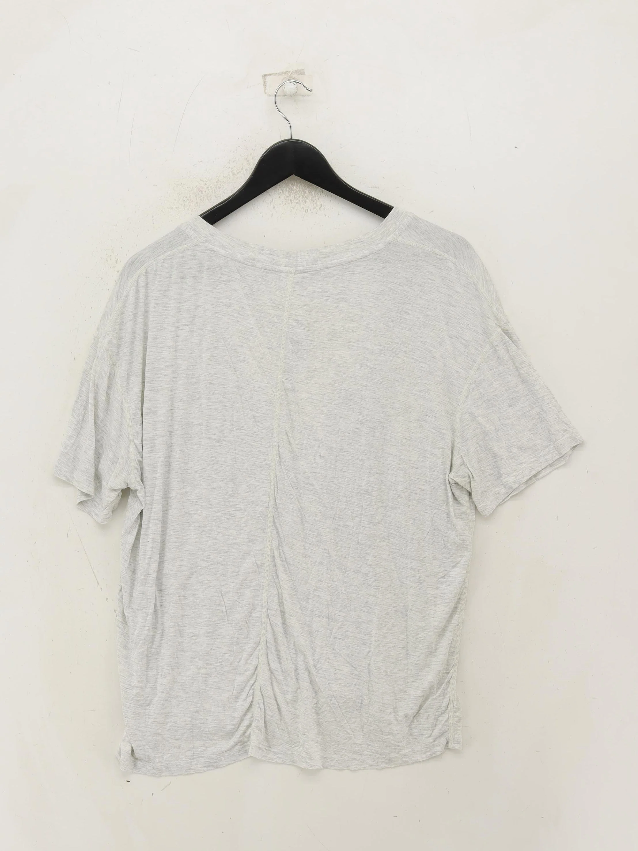 POPFLEX Women's T-Shirt M Grey Rayon with Spandex Short Sleeve V-Neck Basic - Image 2