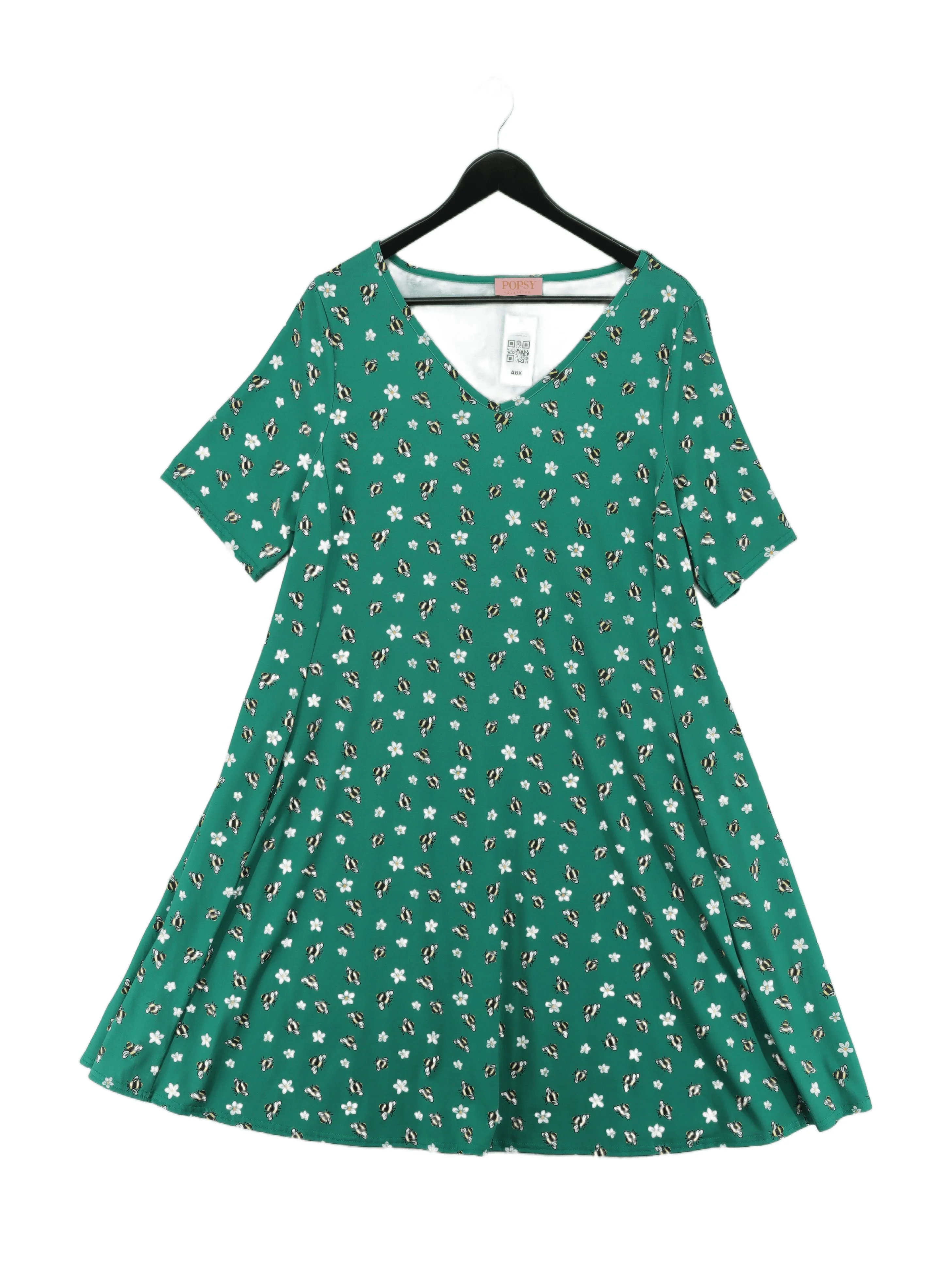 Popsy A-Line Mini Dress UK16 in Green