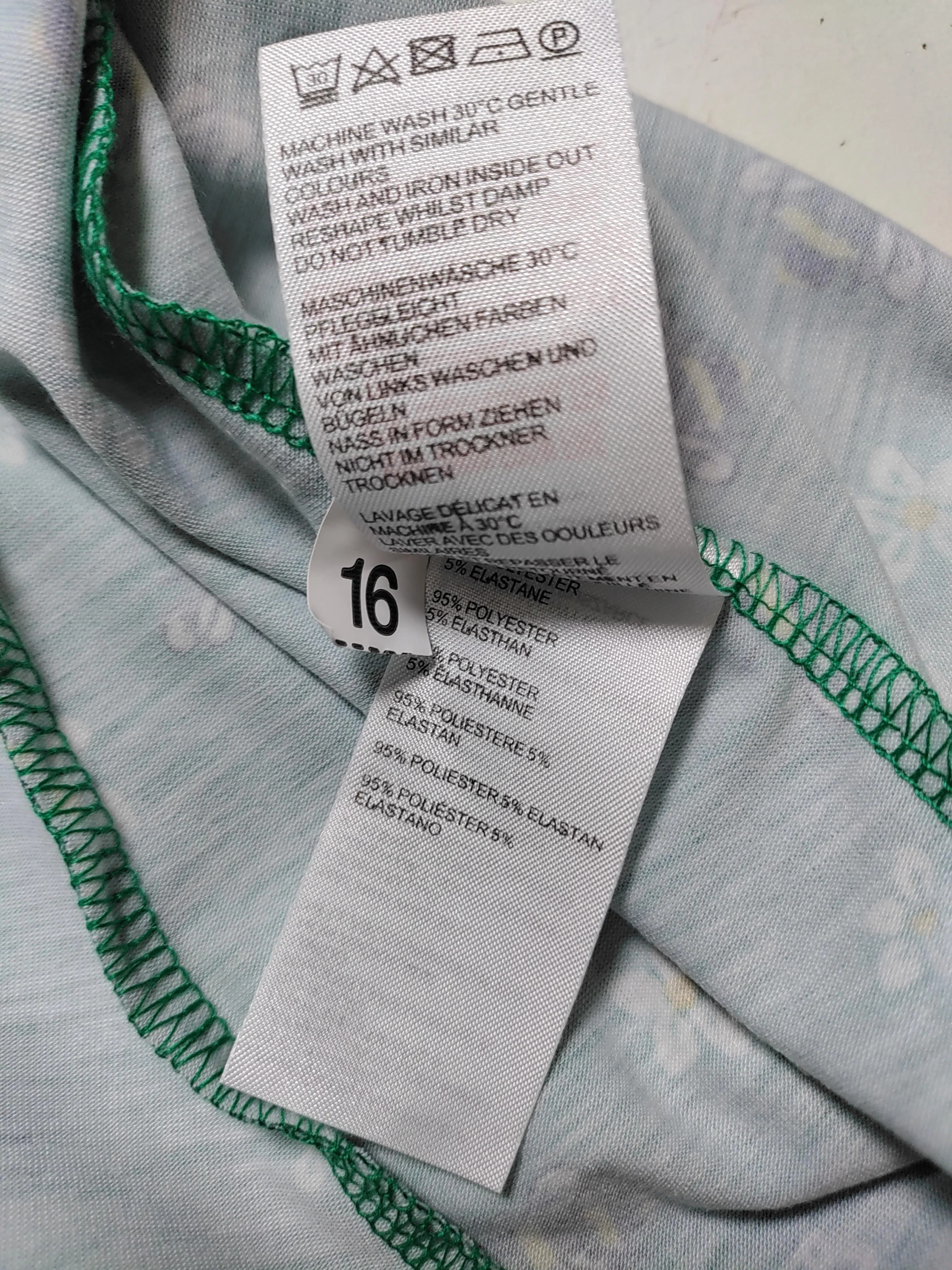 Popsy A-Line Mini Dress UK16 in Green - Image 6