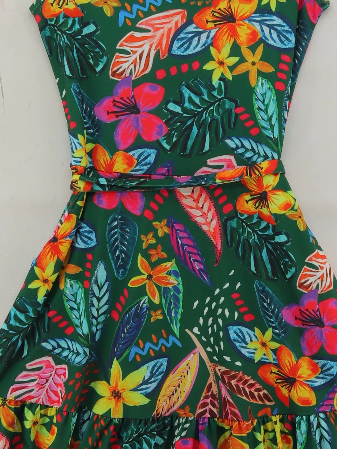 Popsy Skater Midi Dress UK8 in Green - Image 3