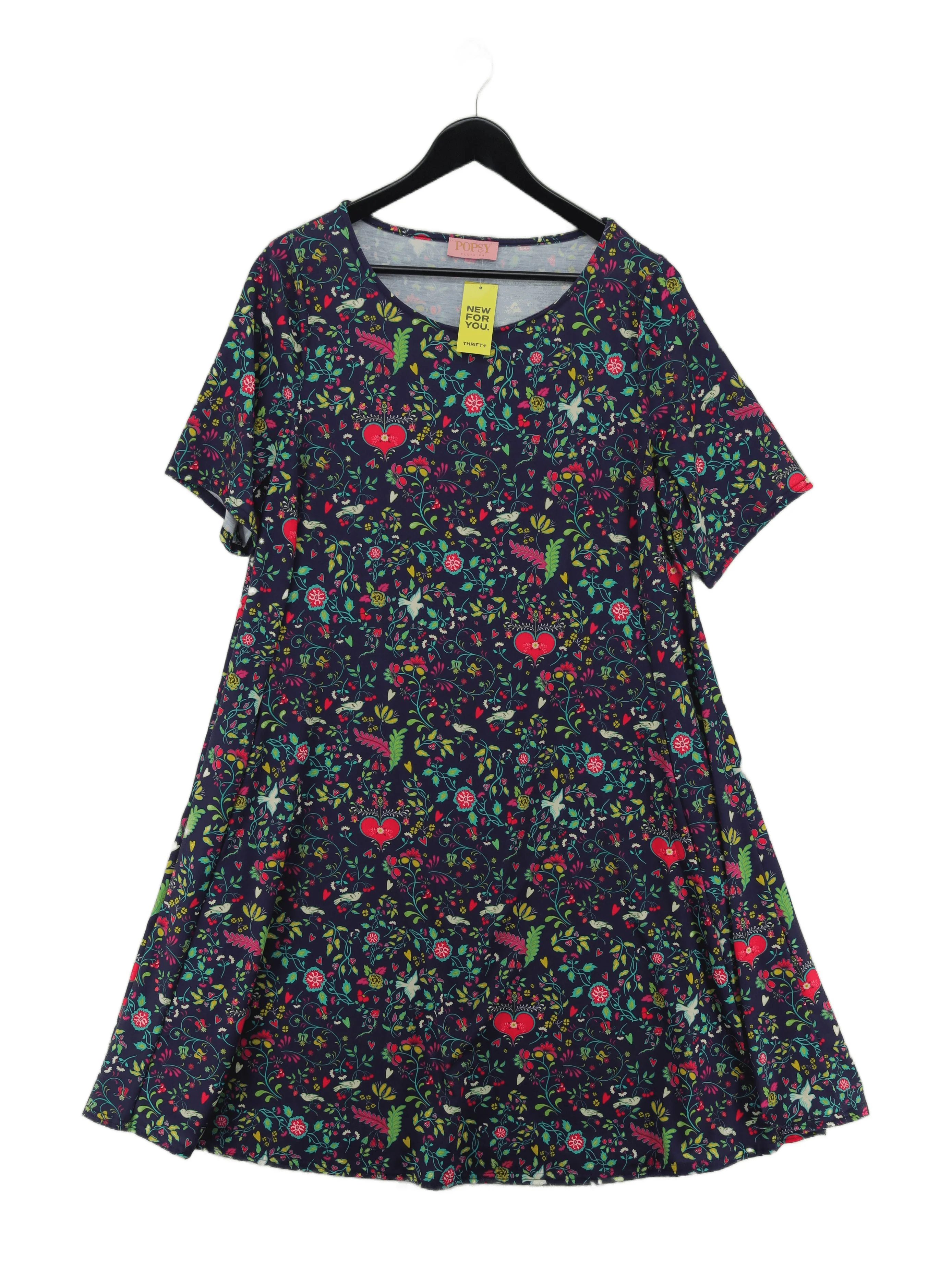 Popsy Skater Mini Dress UK16 in Blue
