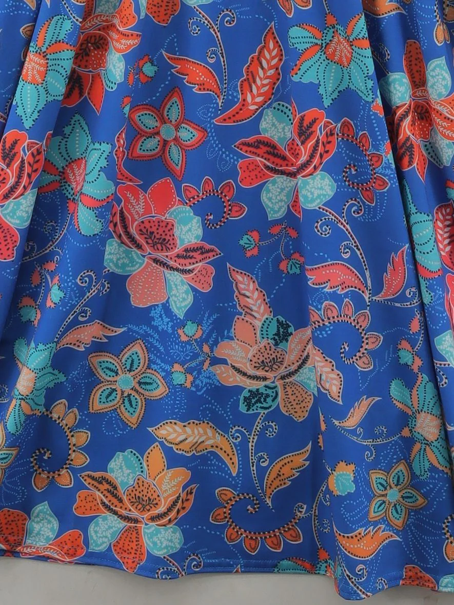 Popsy Wrap Midi Dress UK16 in Blue - Image 4