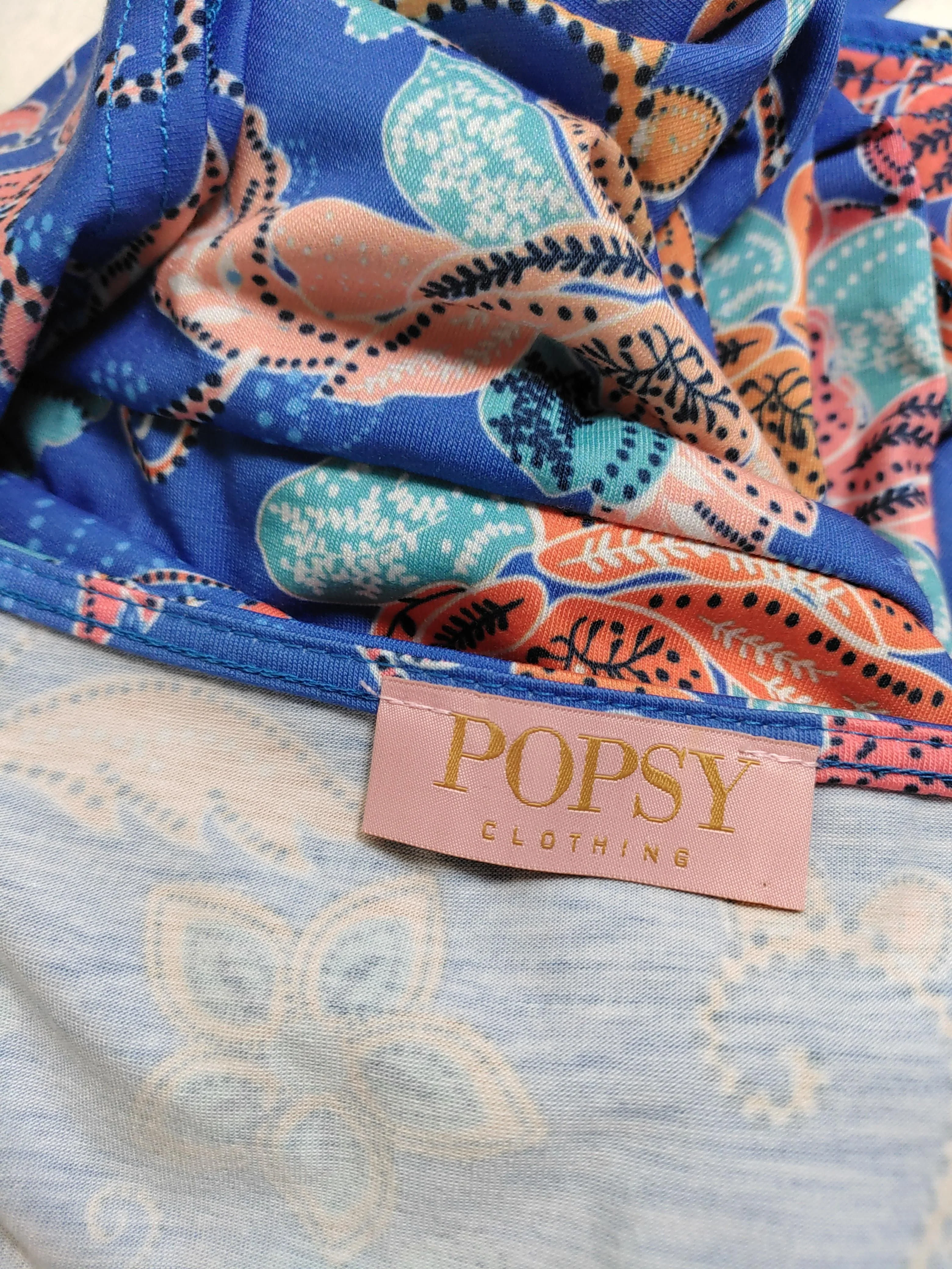 Popsy Wrap Midi Dress UK16 in Blue - Image 5
