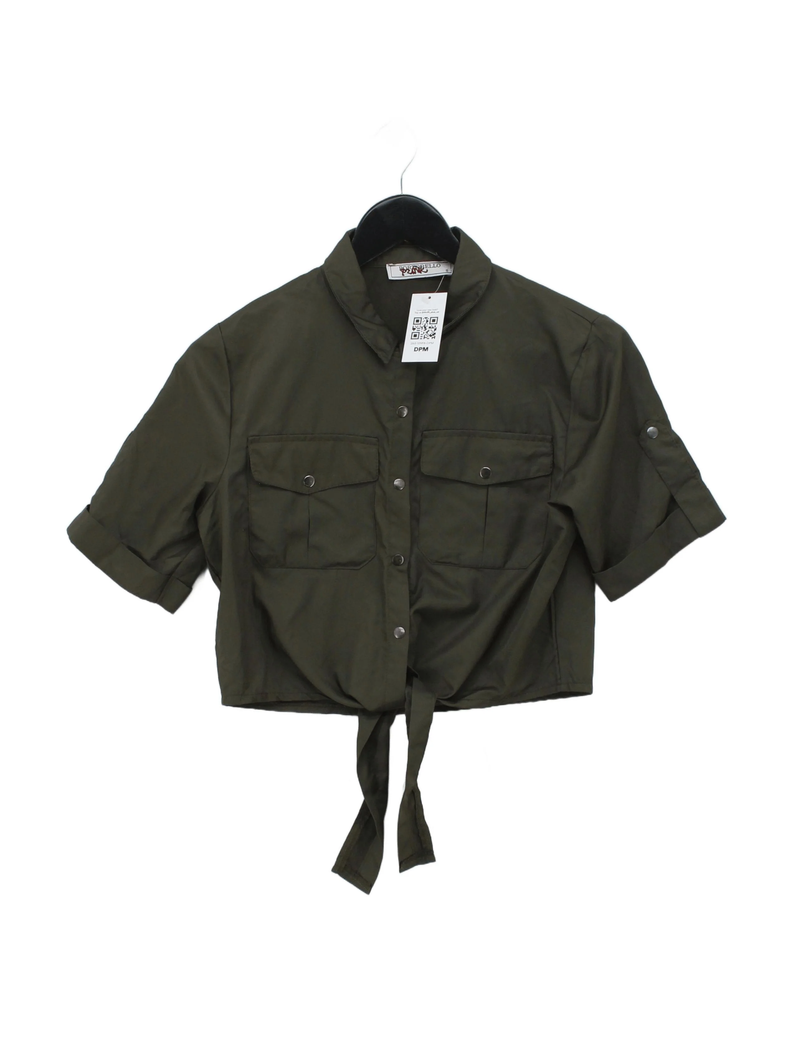 Portobello Women's Shirt UK 8 Green Cotton with Polyester, Elastane Basic
