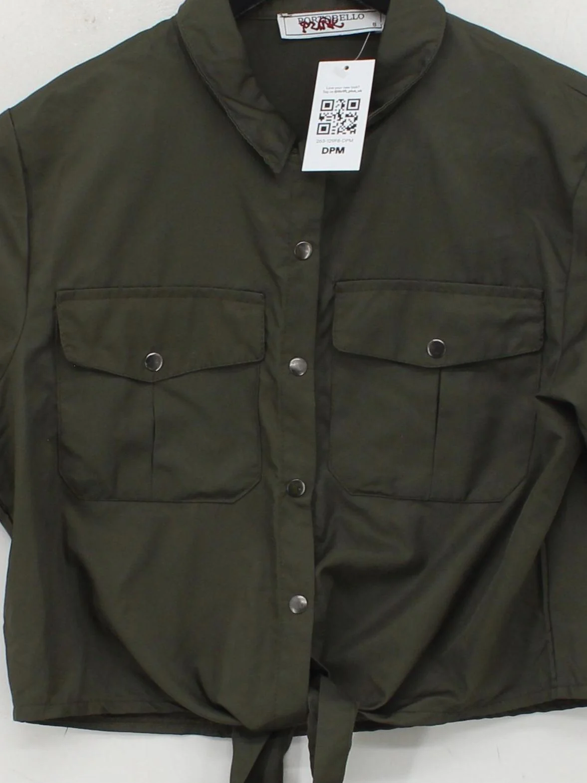 Portobello Women's Shirt UK 8 Green Cotton with Polyester, Elastane Basic - Image 3