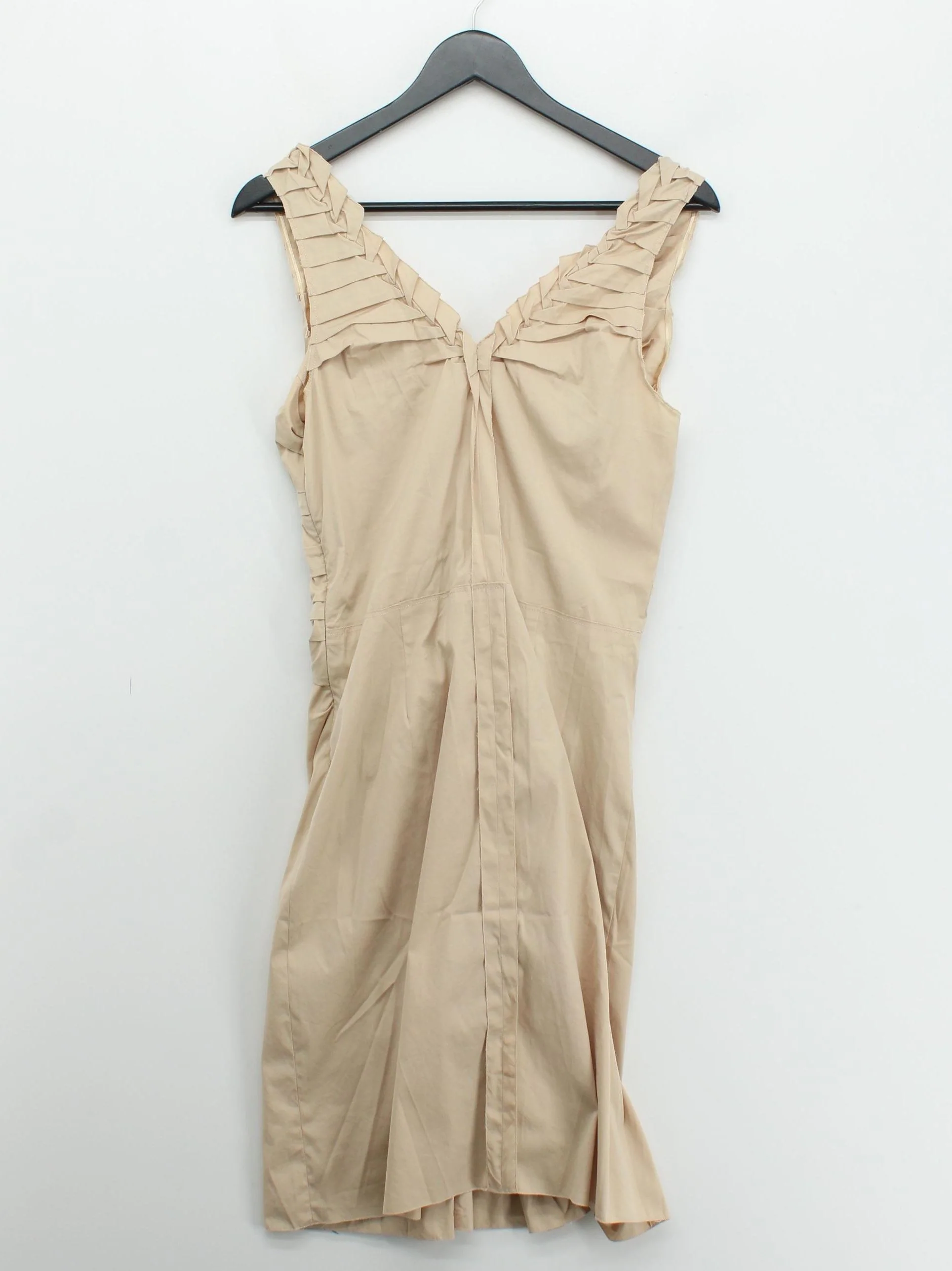 Prada Bodycon Mini Dress M in Tan - Image 2
