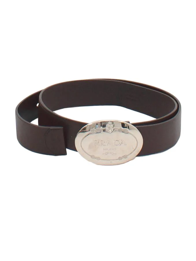 Prada Men's Belt W 34 in Brown 100% Leather Dress Belt