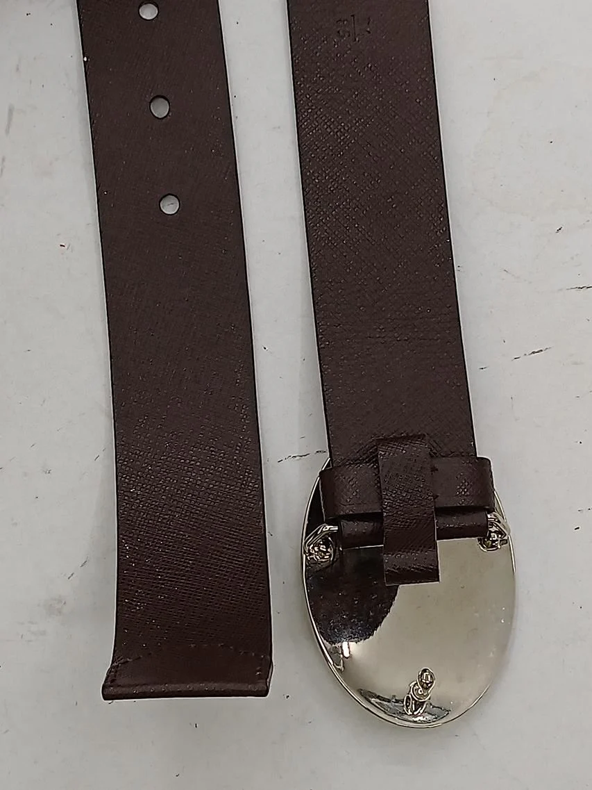 Prada Men's Belt W 34 in Brown 100% Leather Dress Belt - Image 4