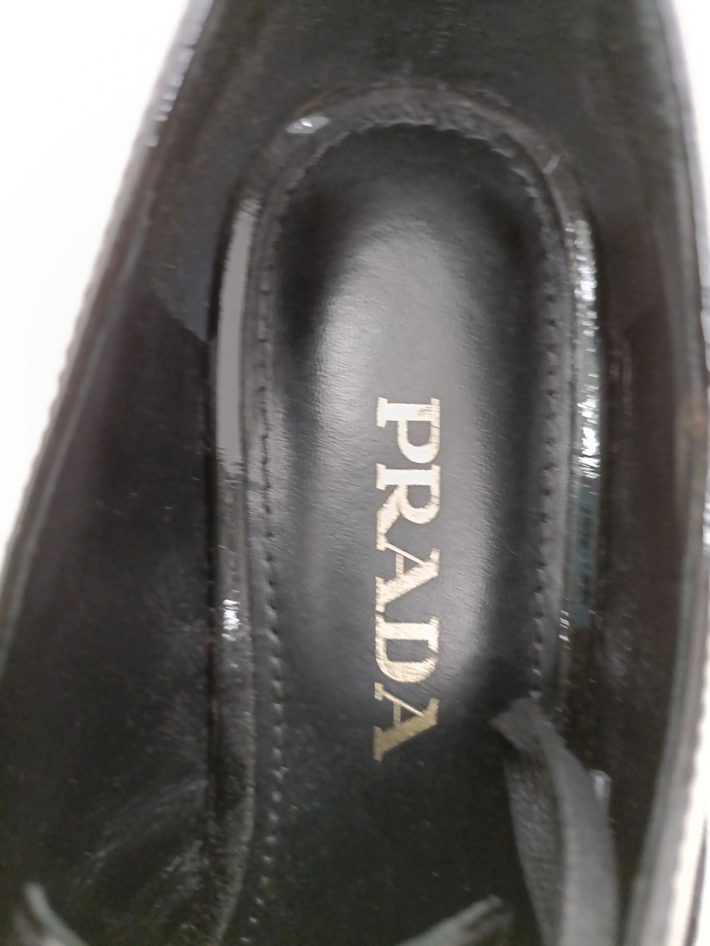 Prada Men's Formal Shoes UK 4 Black 100% Leather Brogue - Image 6