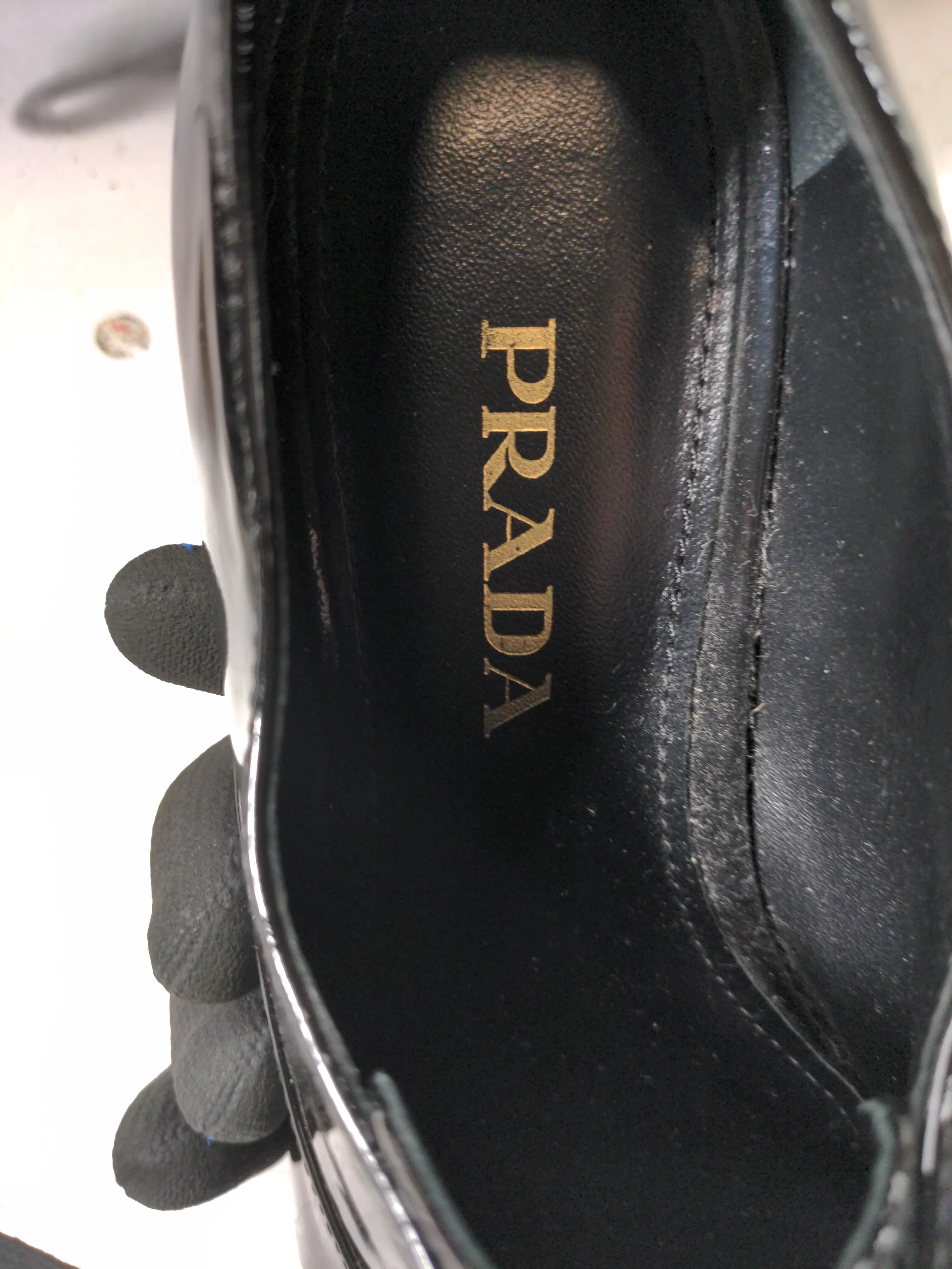 Prada Men's Formal Shoes UK 4 Black 100% Leather Brogue - Image 9