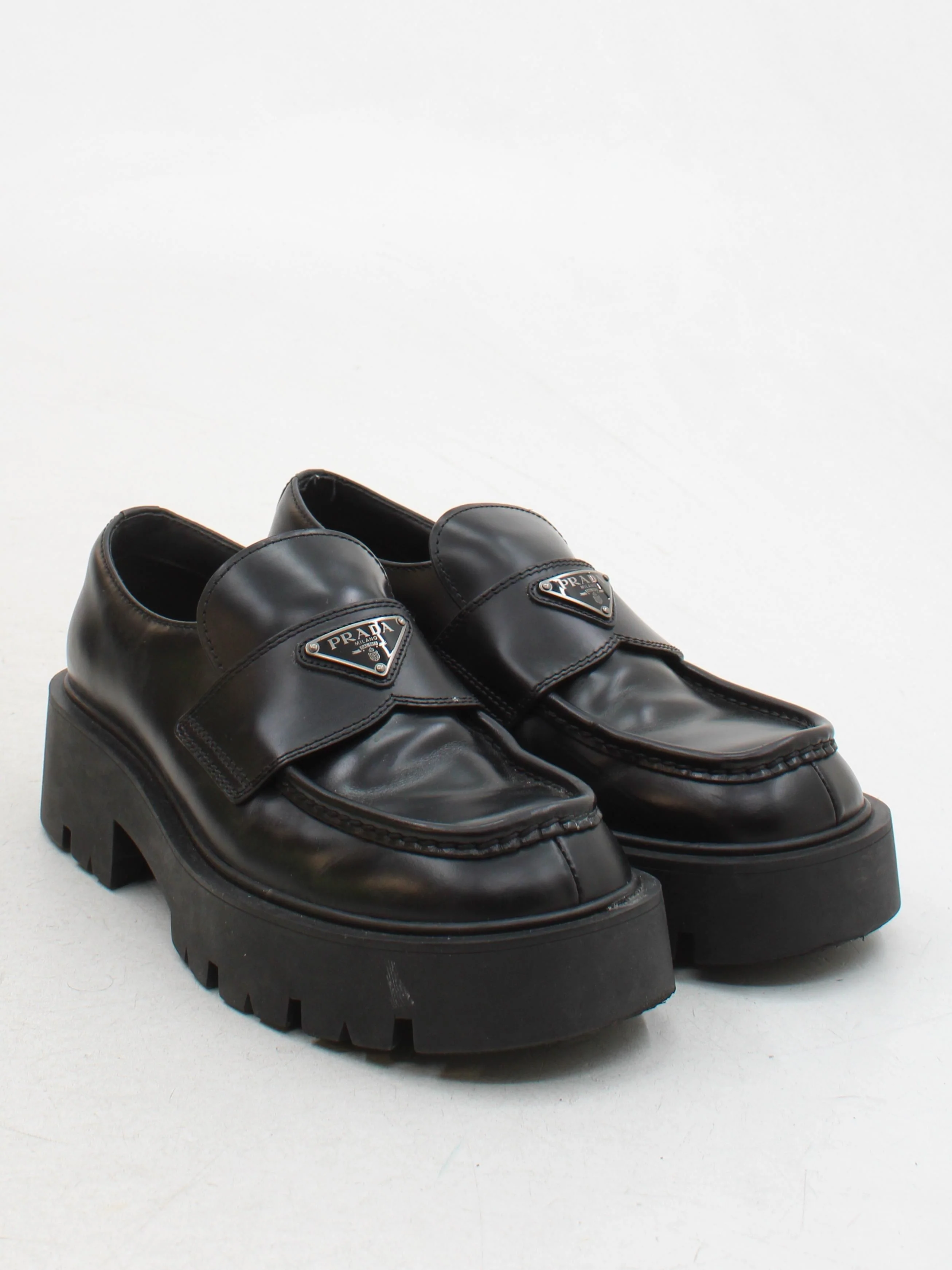 Prada Men's Formal Shoes UK 6.5 Black 100% Leather Brogue - Image 4