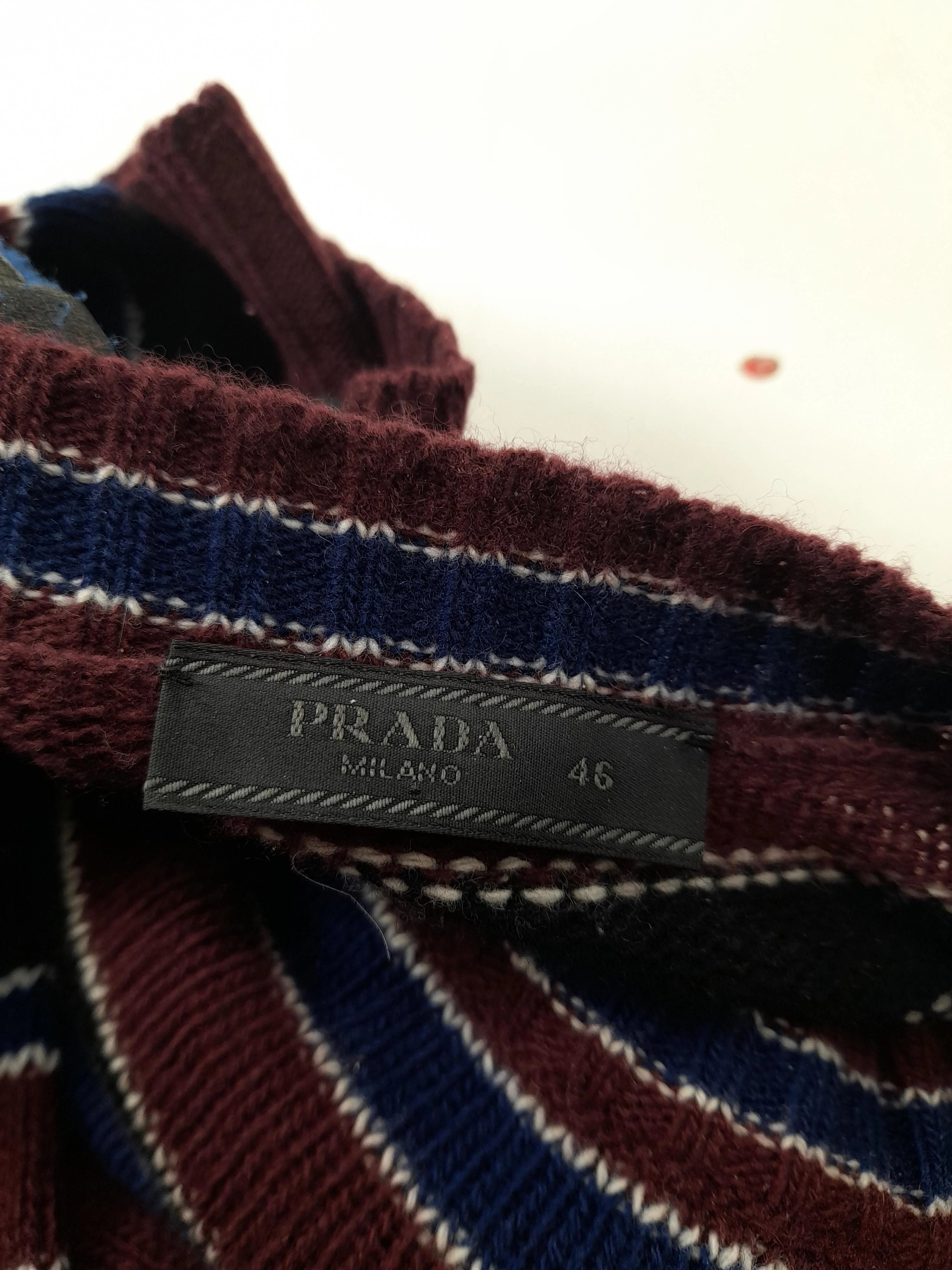 Prada Men's Jumper Chest: 46 in Multi Wool with Cashmere Pullover - Image 6
