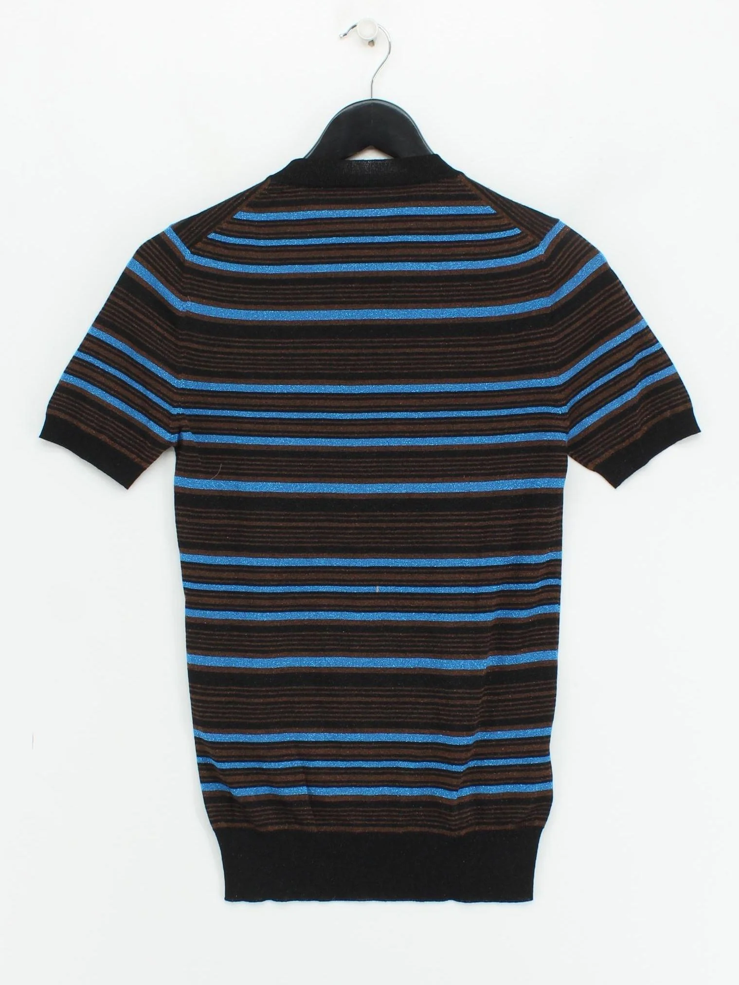 Prada Men's T-Shirt S Multi Striped Wool with Viscose, Other Basic - Image 2