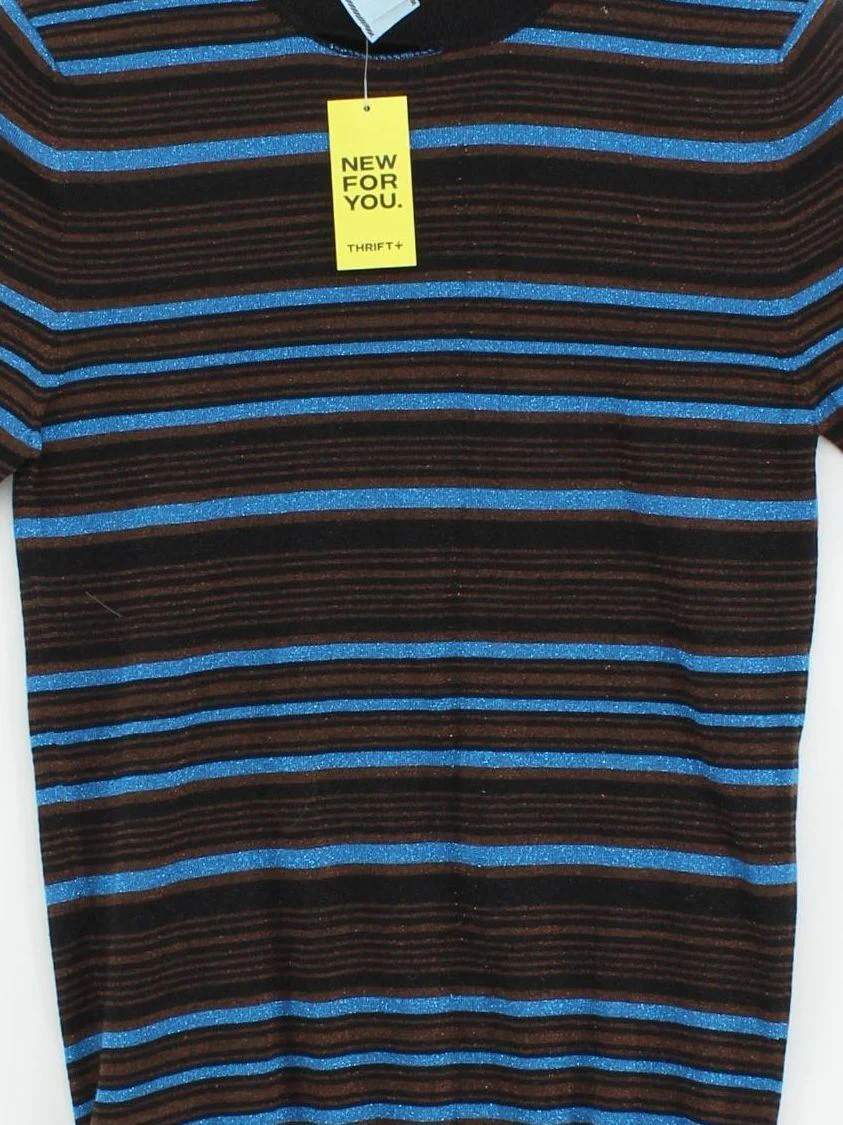 Prada Men's T-Shirt S Multi Striped Wool with Viscose, Other Basic - Image 3