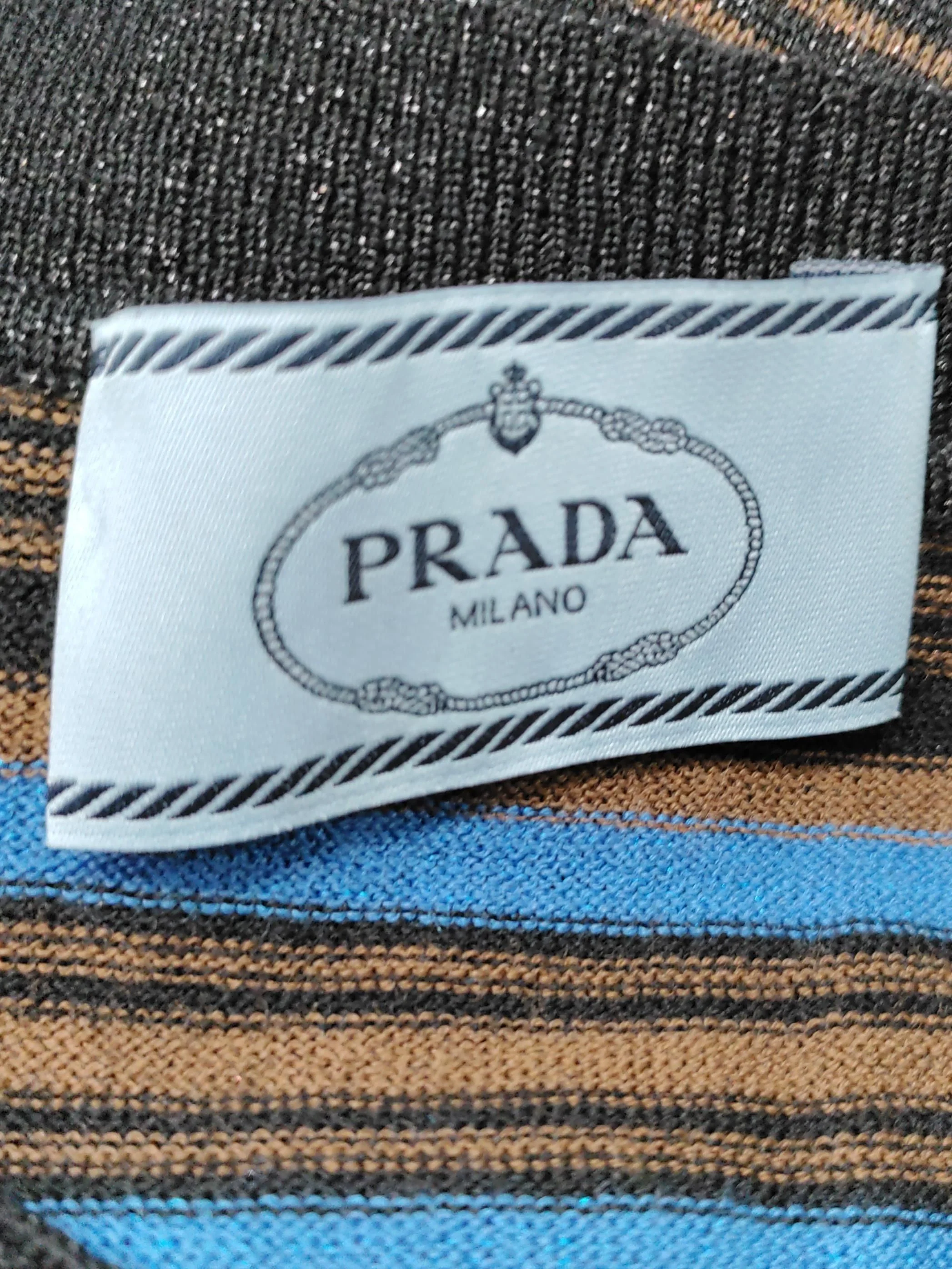 Prada Men's T-Shirt S Multi Striped Wool with Viscose, Other Basic - Image 6