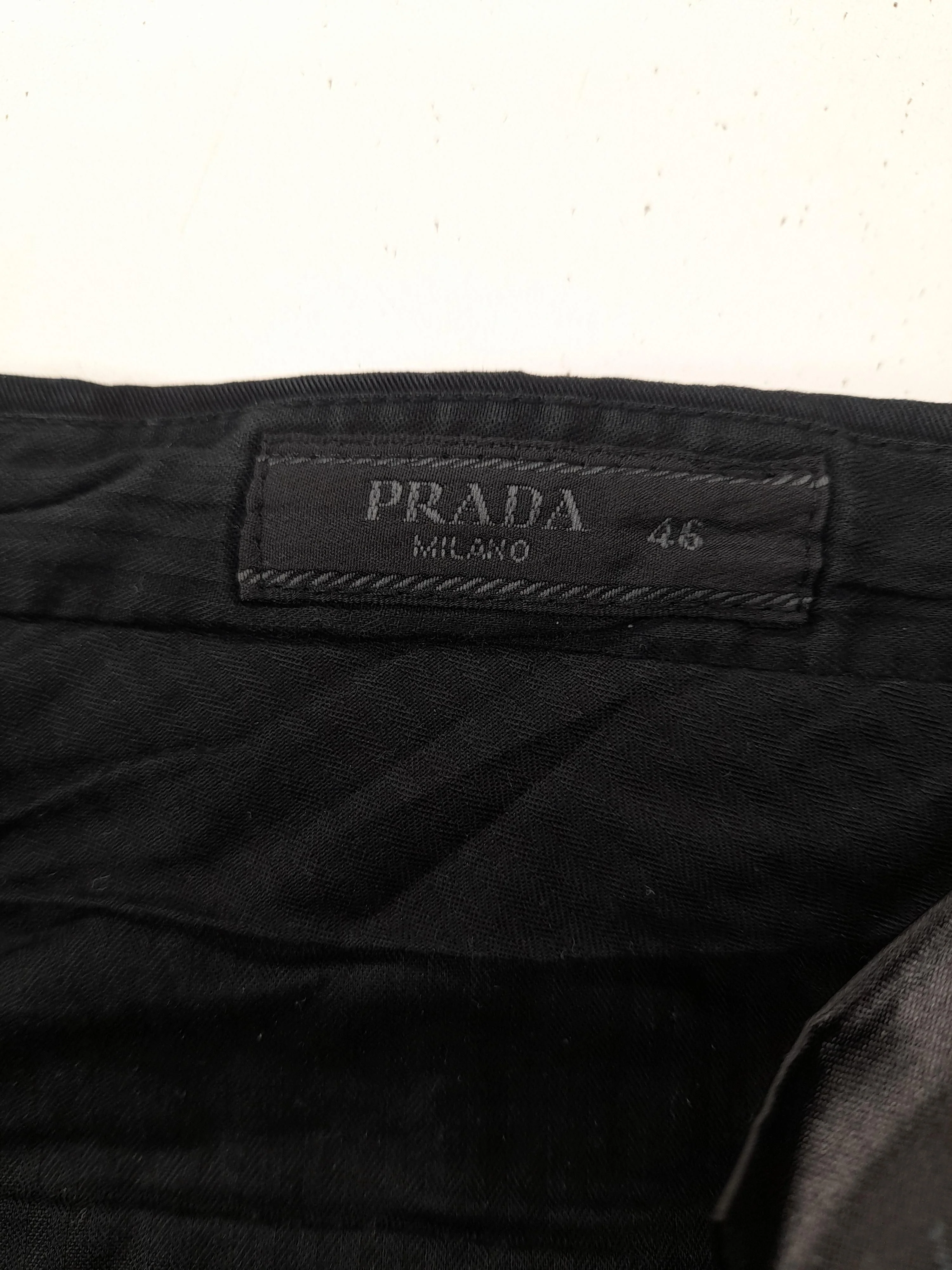 Prada Men's Trousers M Black Cotton with Elastane Tapered Chino - Image 6