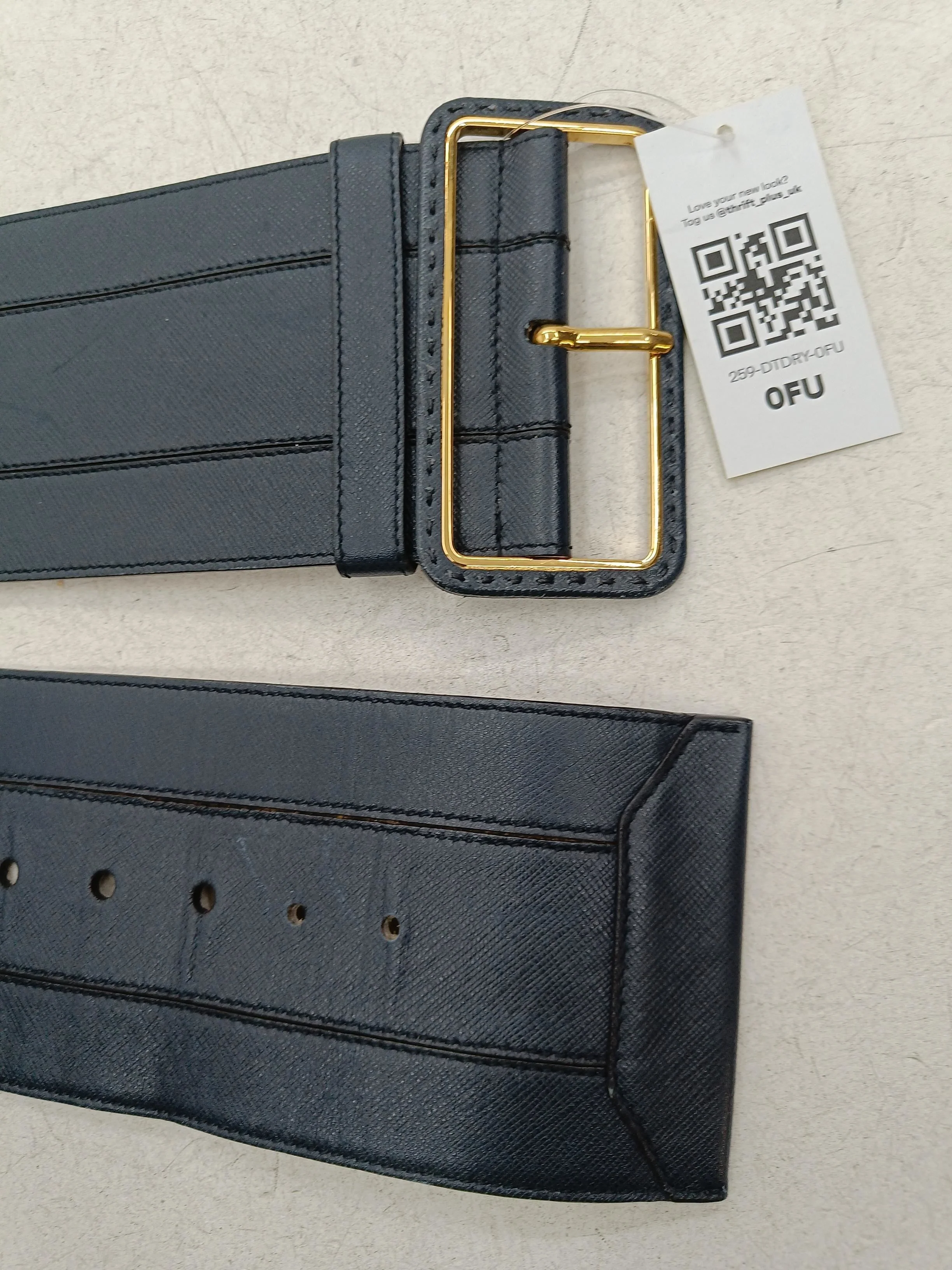 Prada Women's Belt M Blue 100% Leather Basic Belt - Image 3