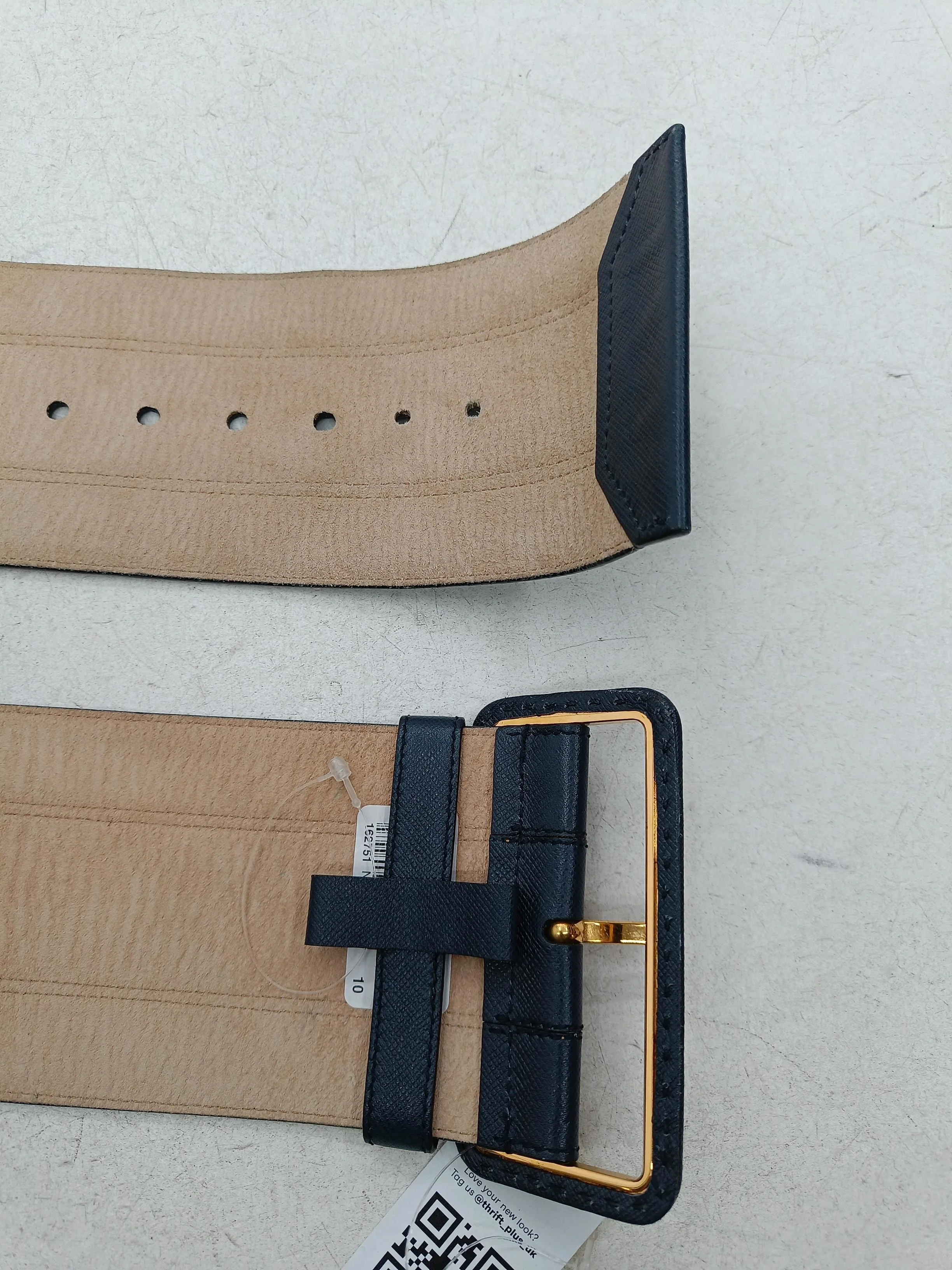 Prada Women's Belt M Blue 100% Leather Basic Belt - Image 4