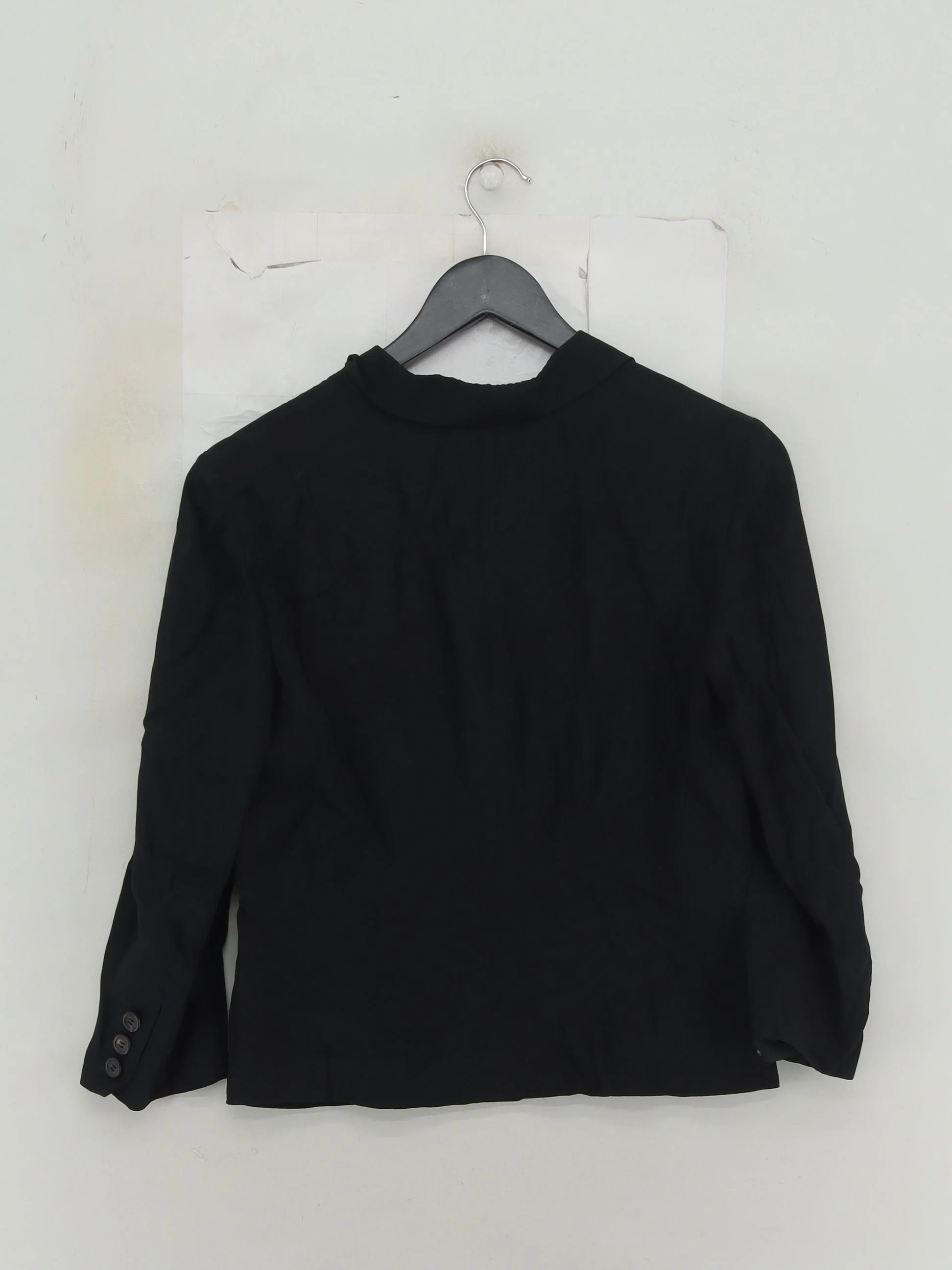 Prada Women's Blazer UK 16 Black Viscose with Silk Overcoat - Image 2