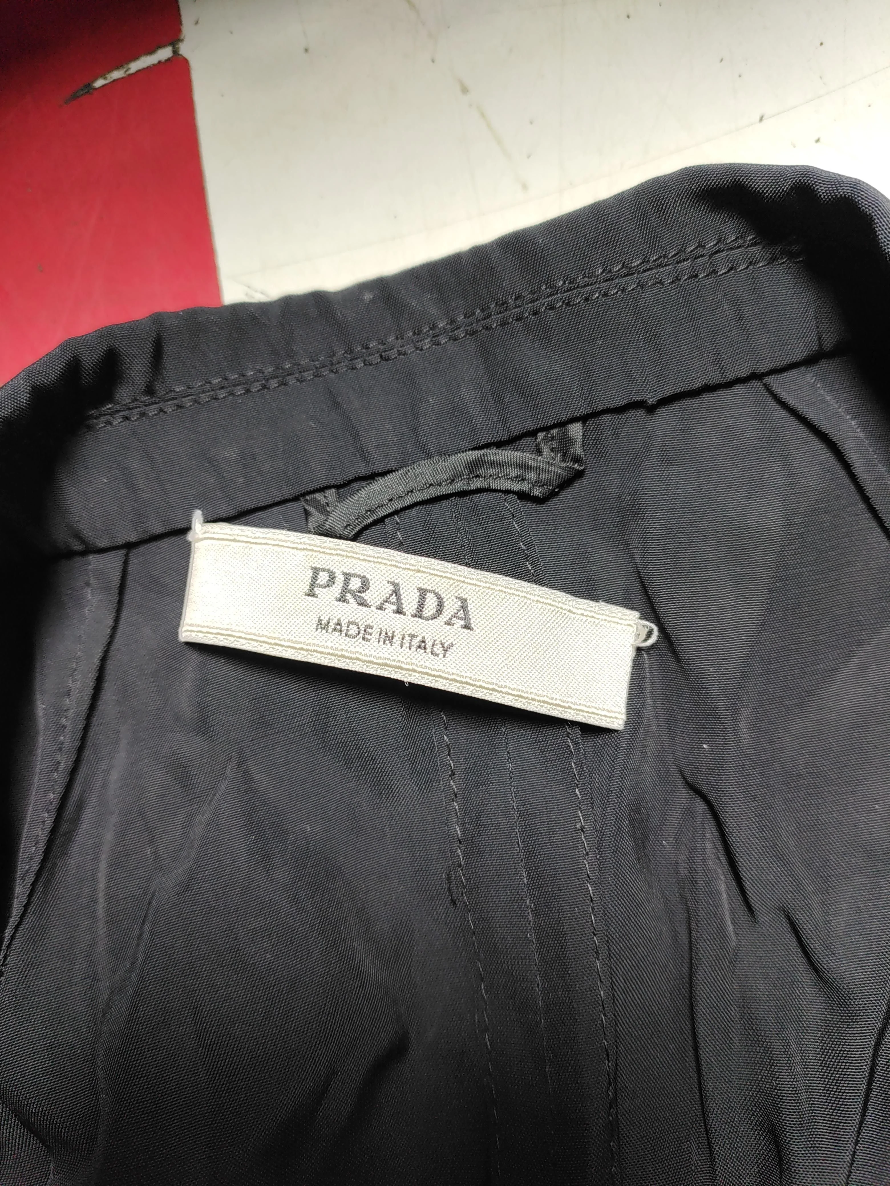 Prada Women's Blazer UK 16 Black Viscose with Silk Overcoat - Image 6