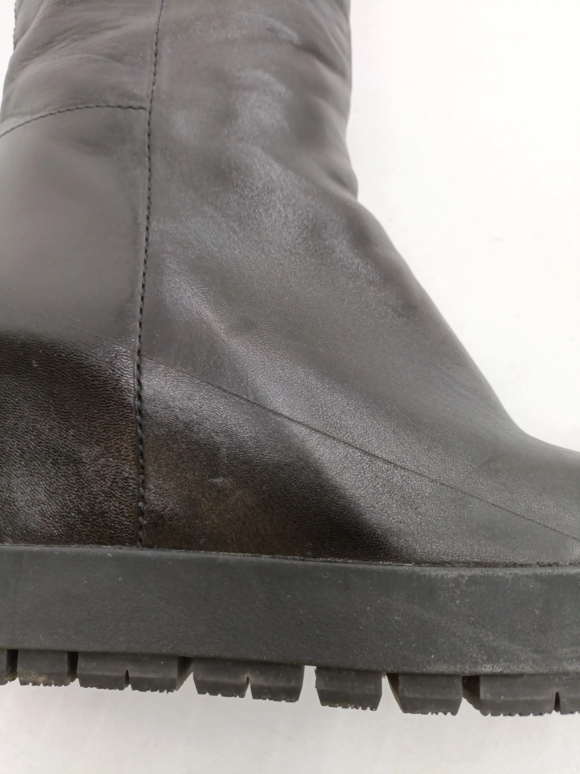 Prada Women's Boots UK 5 Black 100% Leather Platform - Image 8