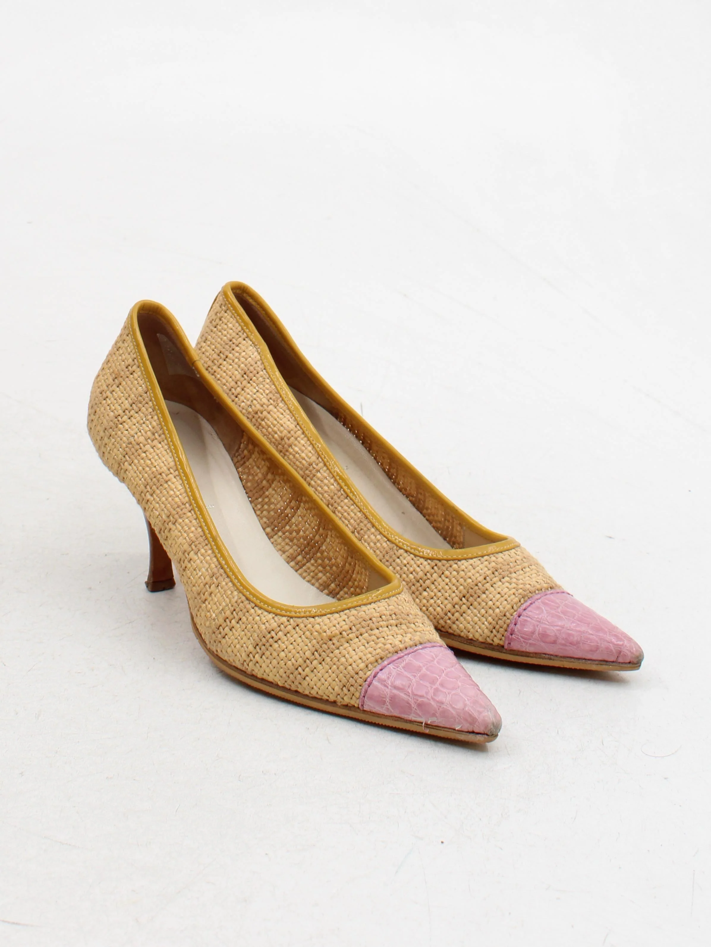 Prada Women's Heels UK 4 Tan Other with Leather Court - Image 4