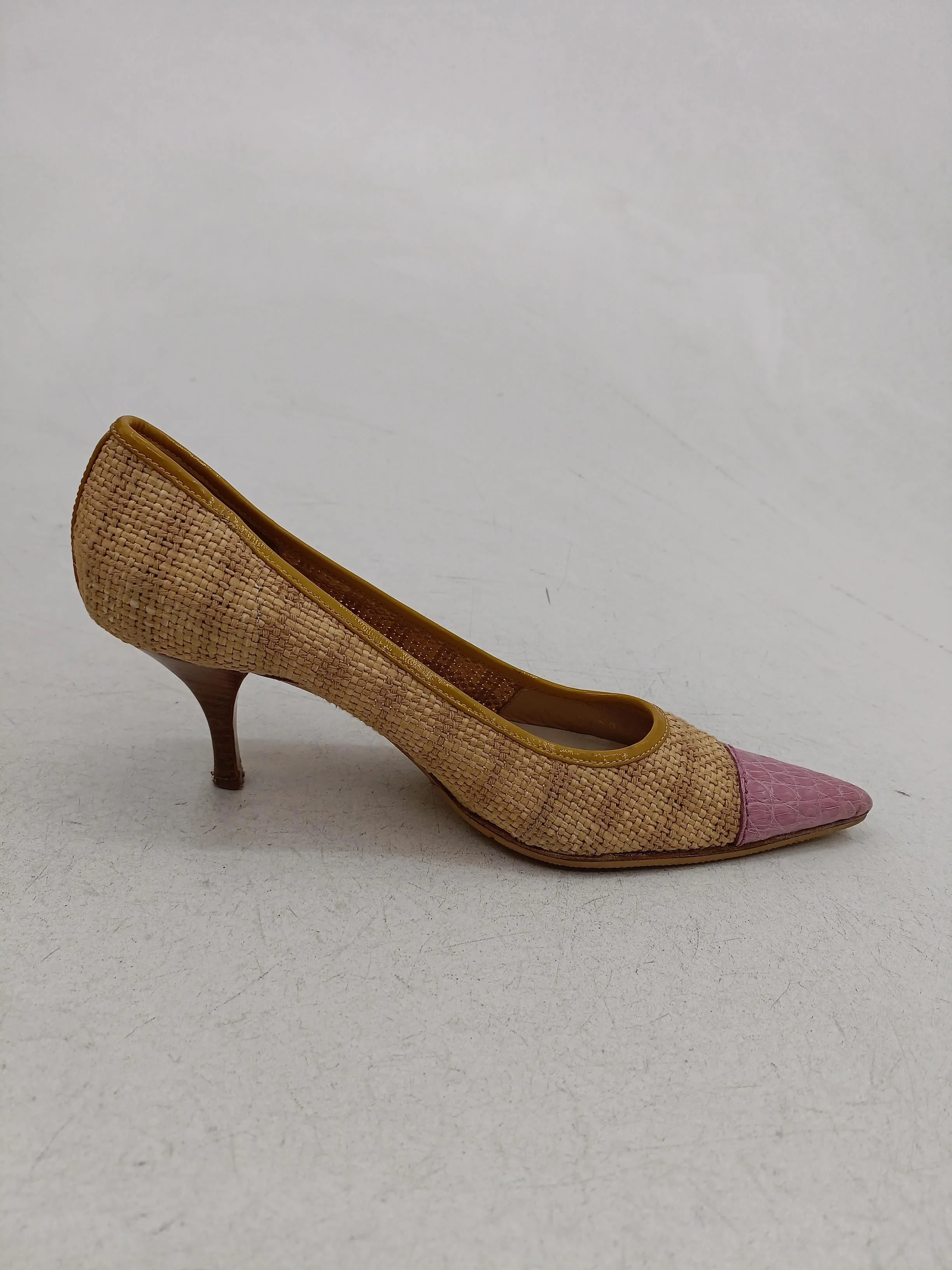 Prada Women's Heels UK 4 Tan Other with Leather Court - Image 5