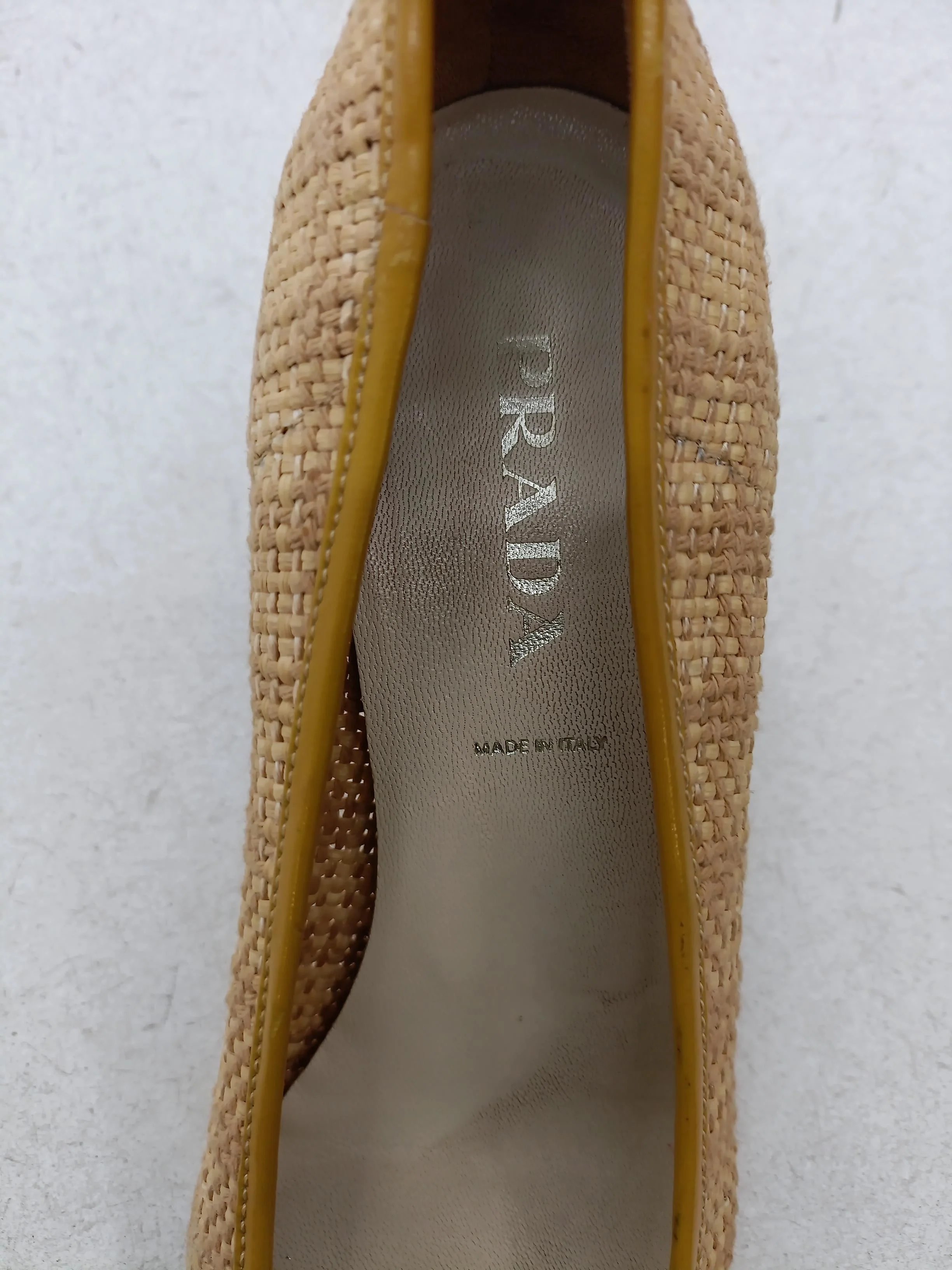 Prada Women's Heels UK 4 Tan Other with Leather Court - Image 6