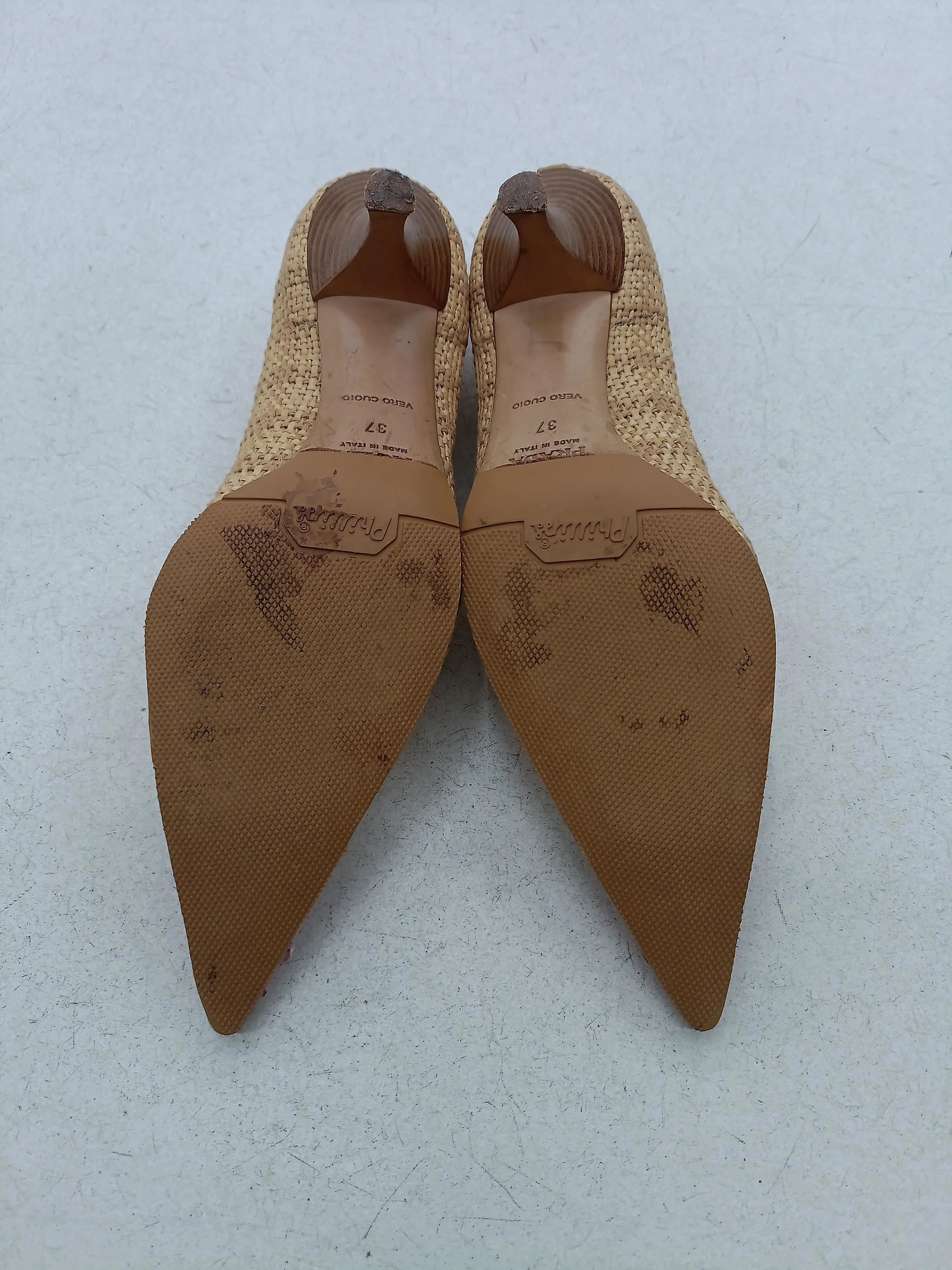 Prada Women's Heels UK 4 Tan Other with Leather Court - Image 7